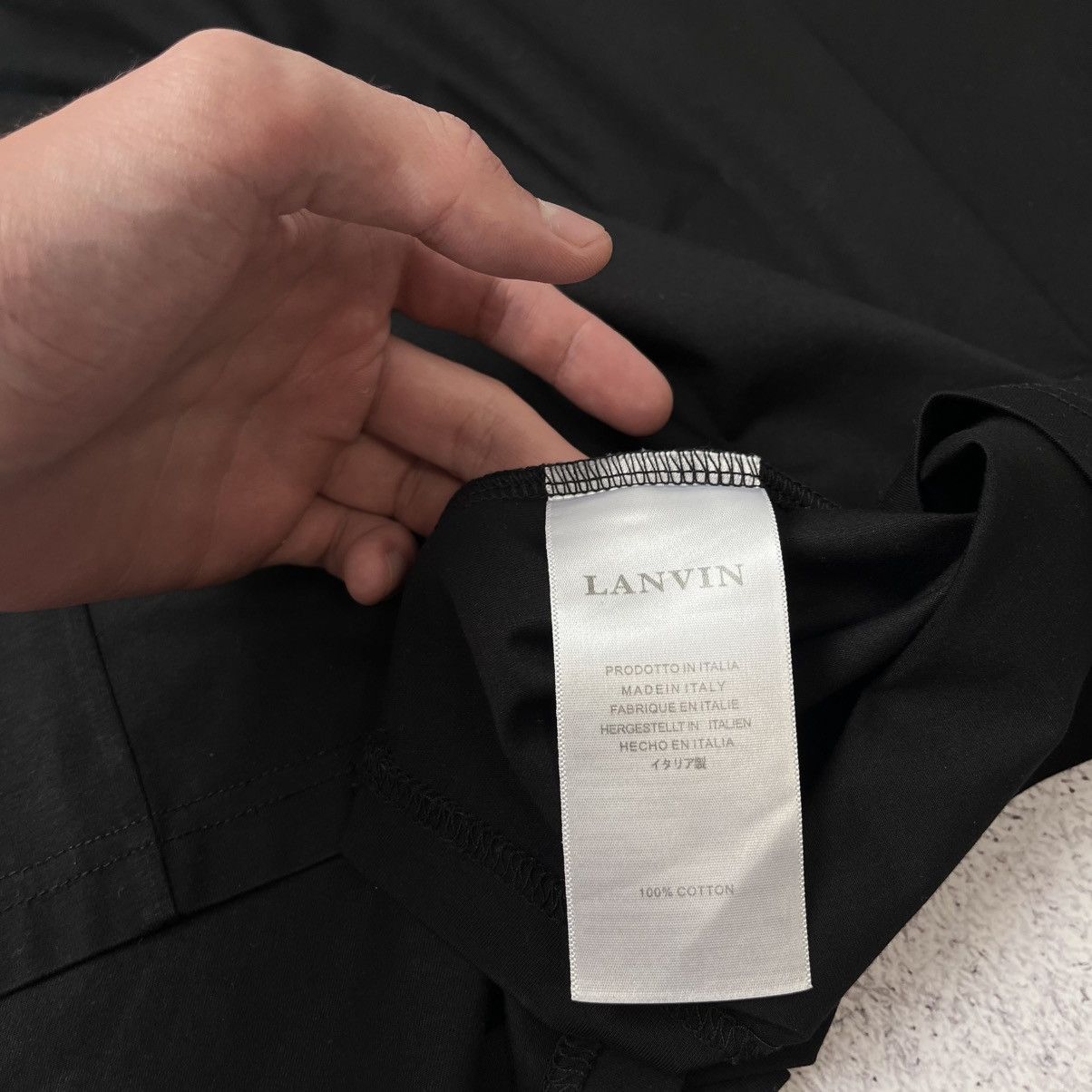 Lanvin Lanvin Black T-Shirt Mens Size L Size US L / EU 52-54 / 3 - 4 Thumbnail