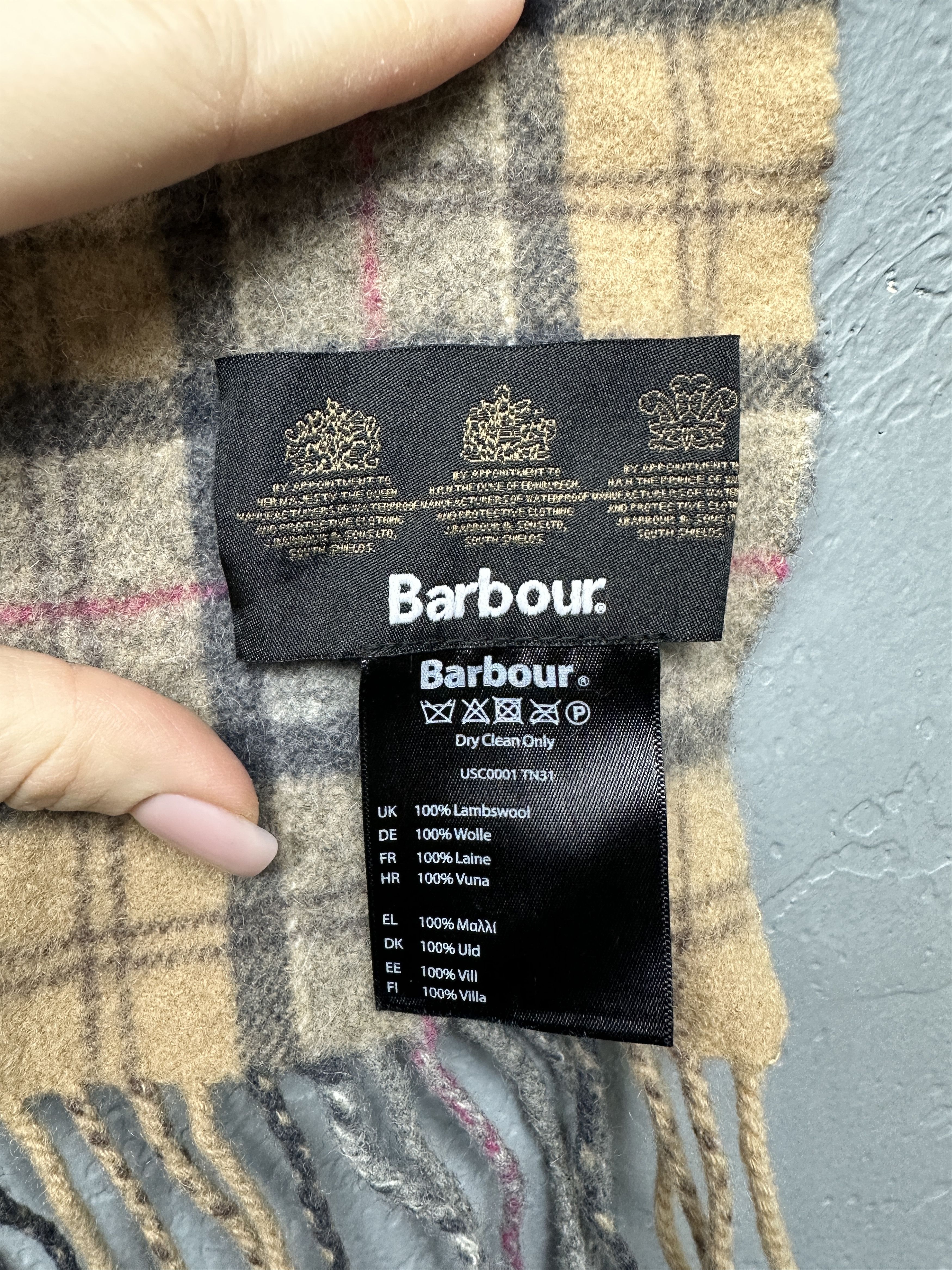 Barbour Barbour Mens Tartan Plaid Scarf Size ONE SIZE - 3 Thumbnail