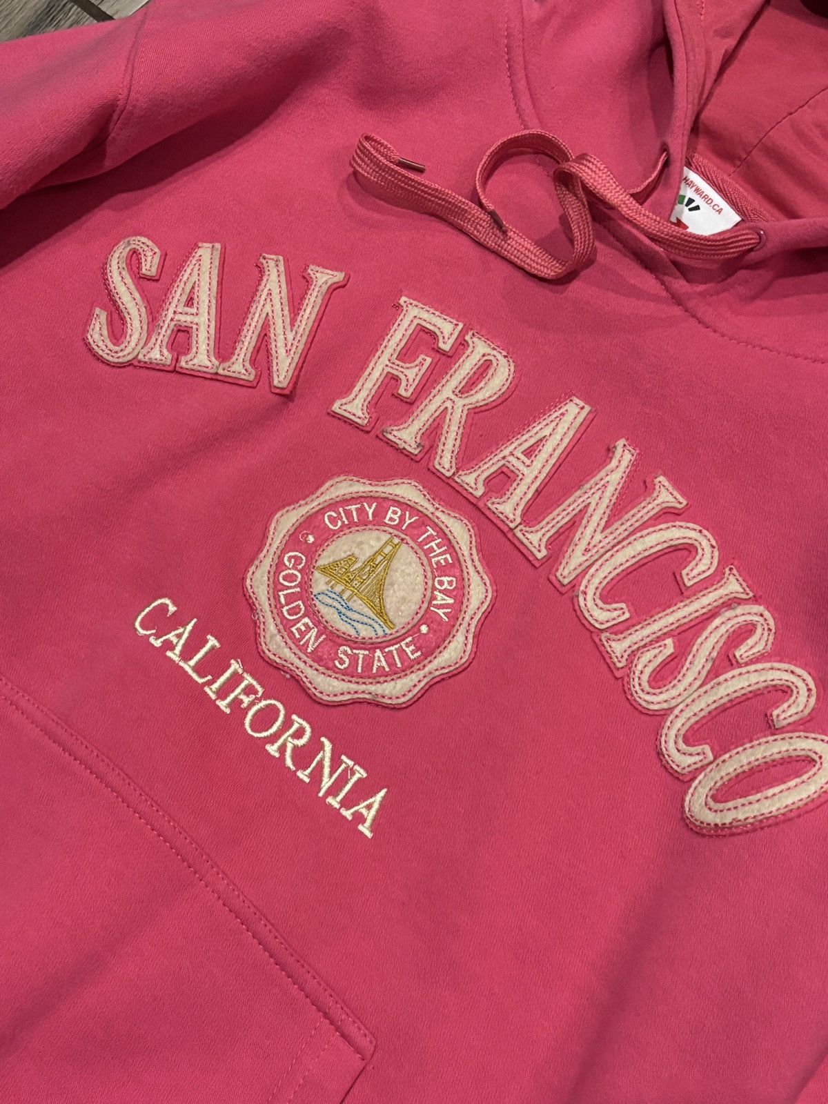Vintage Vintage Y2K Pink San Francisco Hoodie Size L / US 10 / IT 46 - 3 Thumbnail