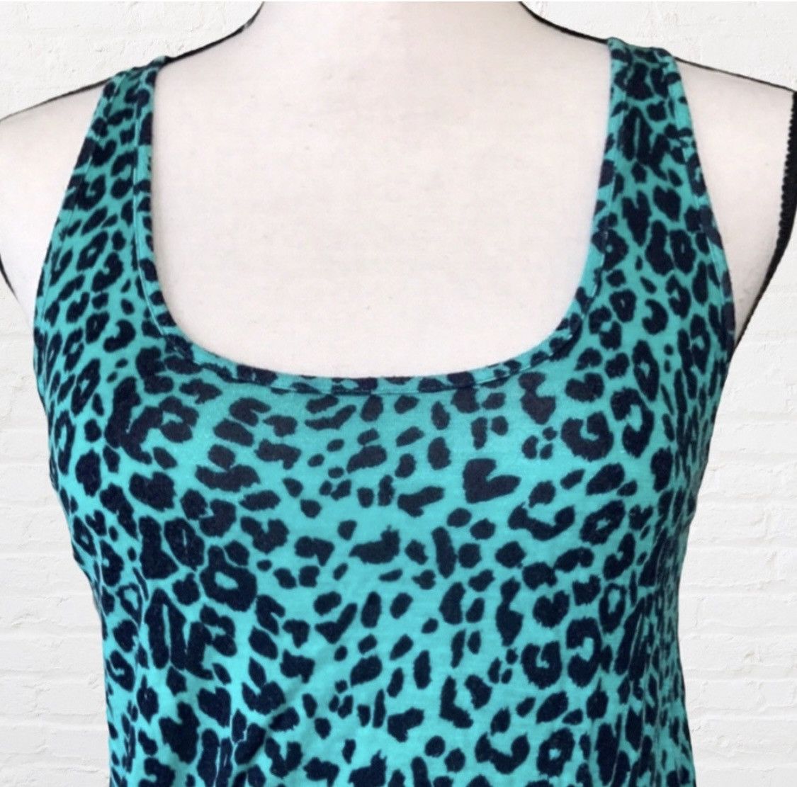 Other VINTAGE FOREVER 21 XXI LEOPARD PRINT RACER BACK TUNIC TANK Size S / US 4 / IT 40 - 3 Thumbnail