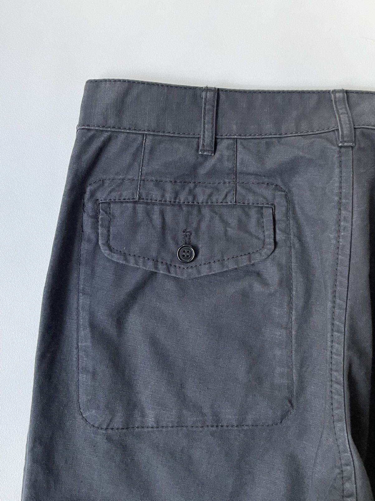 Comme des Garcons Homme A/W 09 Washed Gray Cotton Cargo Trousers Size US 32 / EU 48 - 11 Thumbnail