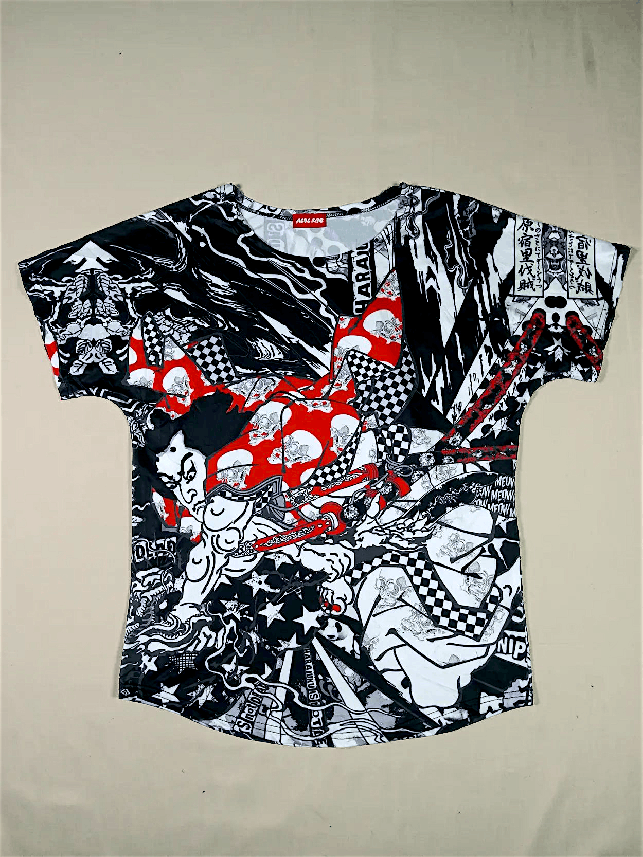 Japanese Brand VINTAGE ACDC RAG Samurai Harajuku Is Not Dead Full print Size US L / EU 52-54 / 3 - 3 Thumbnail