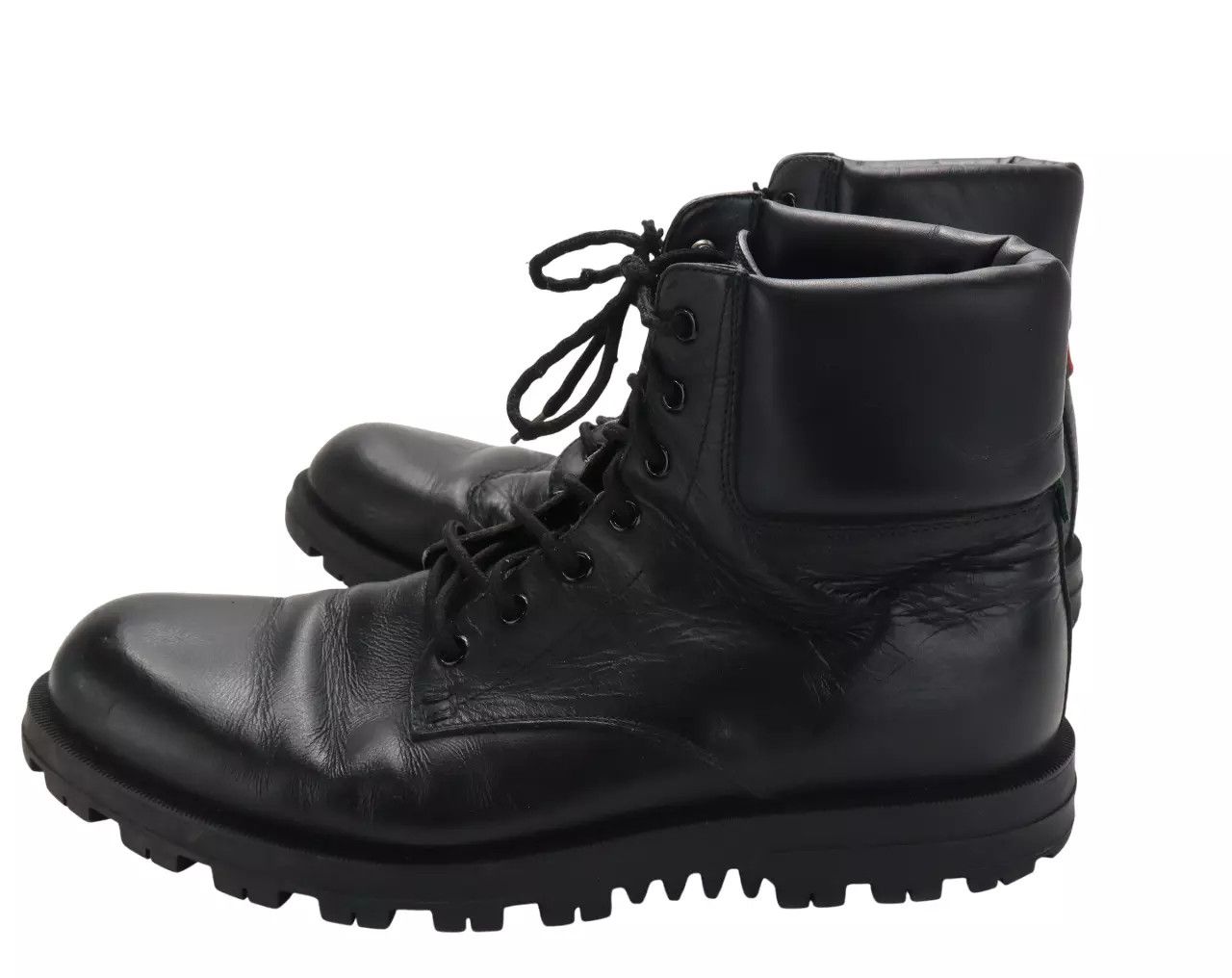 Gucci GUCCI Shoes Men's UK 8.5 Black Leather Ankle Top Boots Size US 9.5 / EU 42-43 - 1 Thumbnail