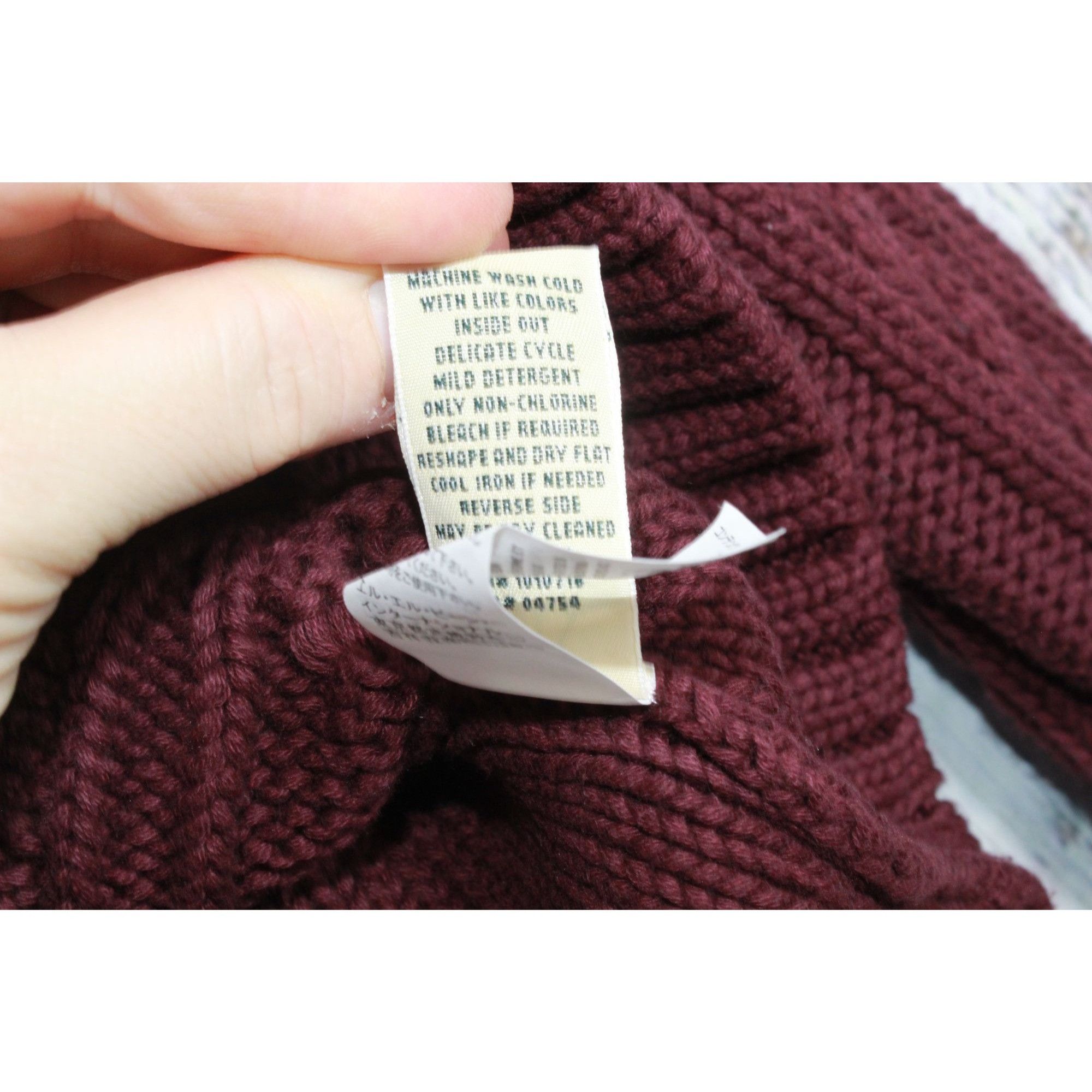L.L. Bean LL Bean Womens Double L Cable Zip Cardigan Size XS / US 0-2 / IT 36-38 - 5 Thumbnail
