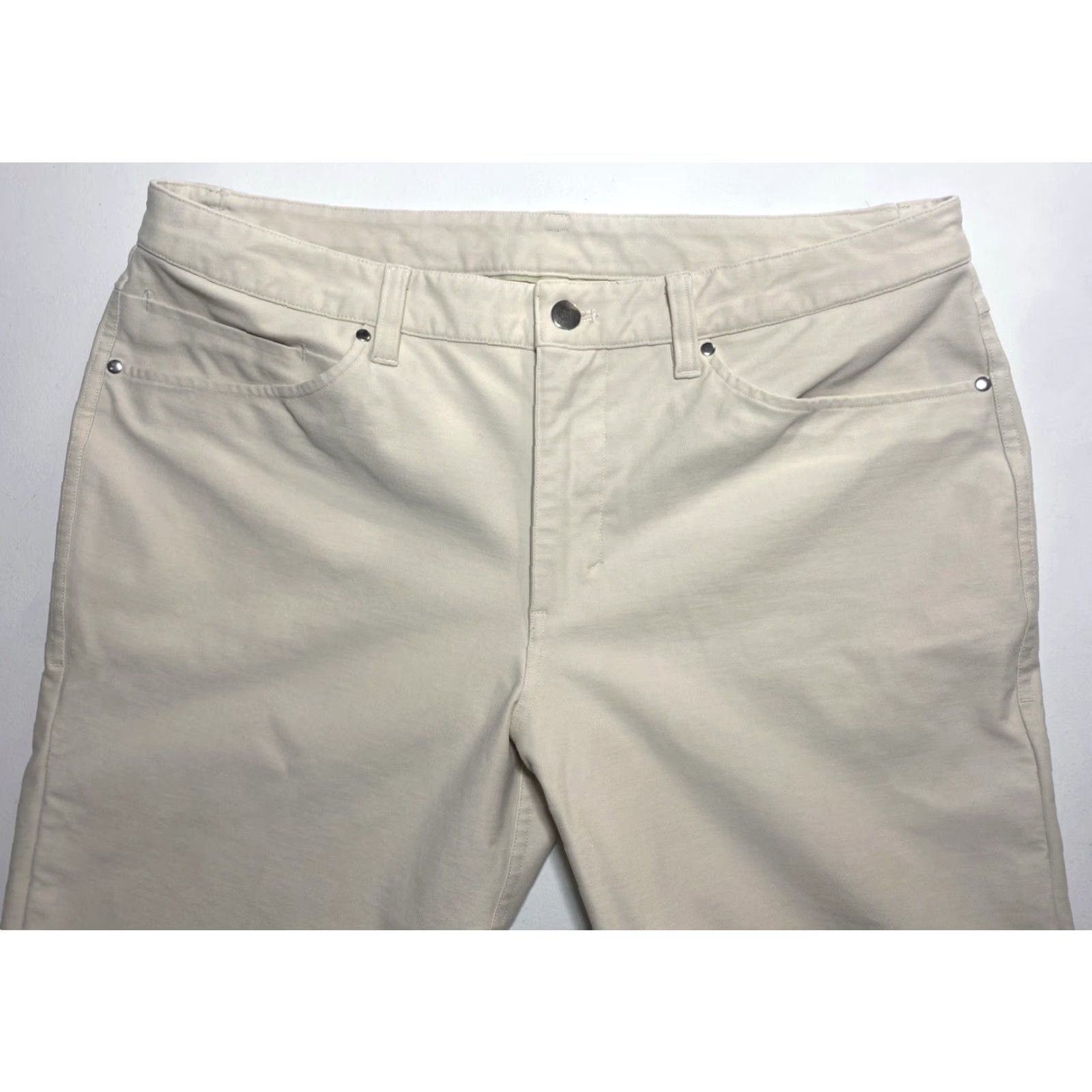 Lululemon Lululemon Men’s ABC Slim-Fit Utilitech Pants White Opal 34x32.5 Slim Chino Pant Jeans Trousers Flat Front Belt Loops 34 Mens Size US 34 / EU 50 - 7 Thumbnail
