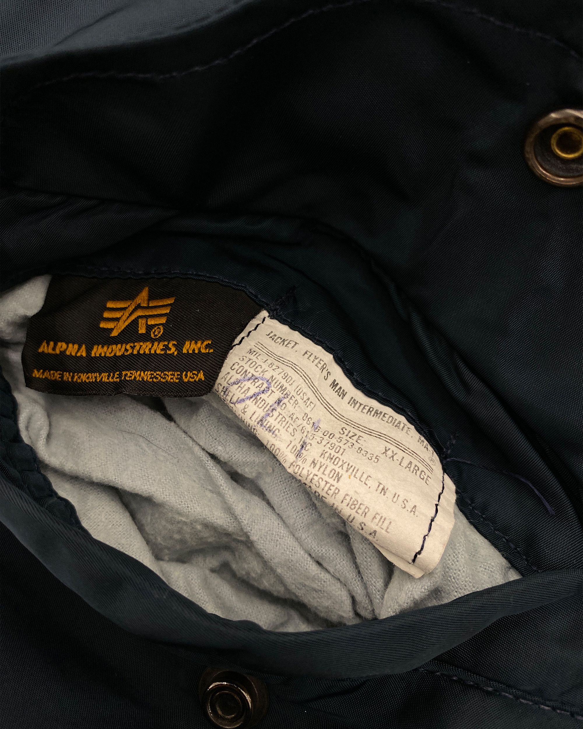 Alpha Industries 1990s Made in USA MA-1 Bomber Jacket Size US XXL / EU 58 / 5 - 6 Thumbnail