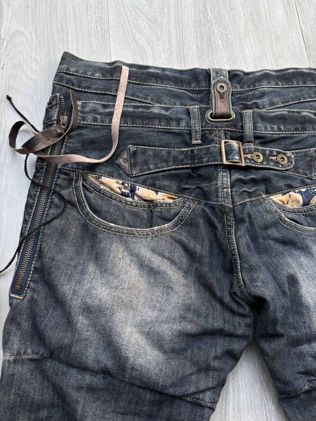 Japanese Brand PPFM double waist jeans Size US 33 - 5 Thumbnail