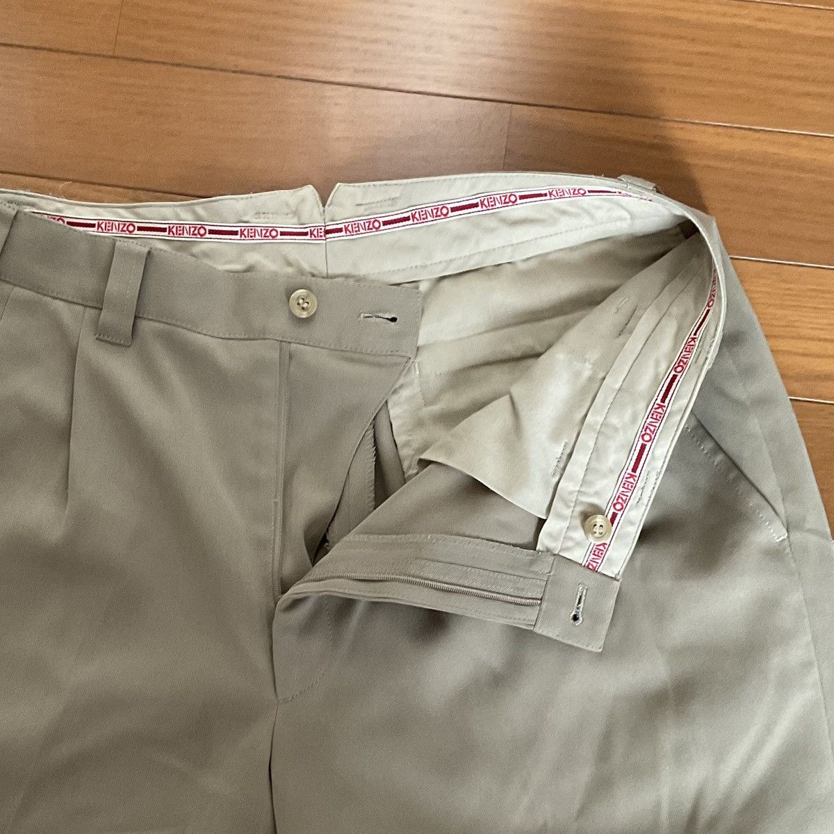 Comme des Garcons KENZO 90s Archive light green slacks Size US 36 / EU 52 - 3 Thumbnail