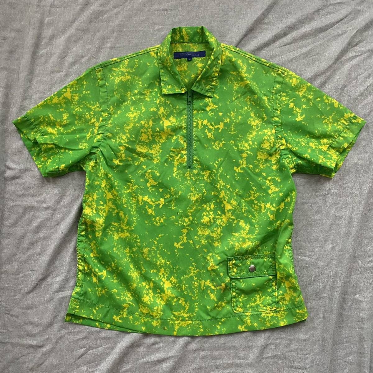 image of Junya Watanabe Ss 2005 Acid Wash Cargo Pullover in Acid Green, Men's (Size Medium)