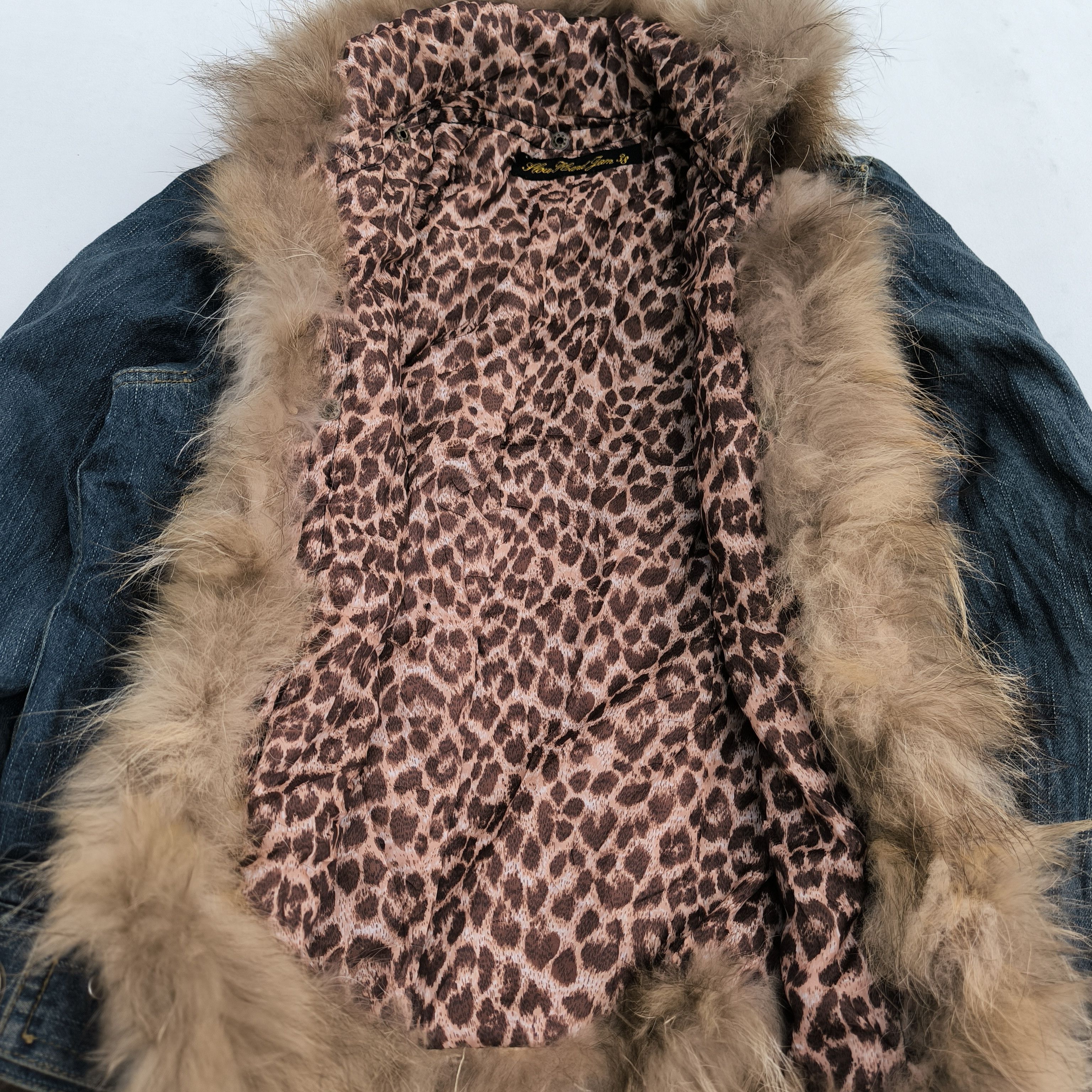 Japanese Brand Fur raccoon crop denim jacket Size S / US 4 / IT 40 - 5 Thumbnail
