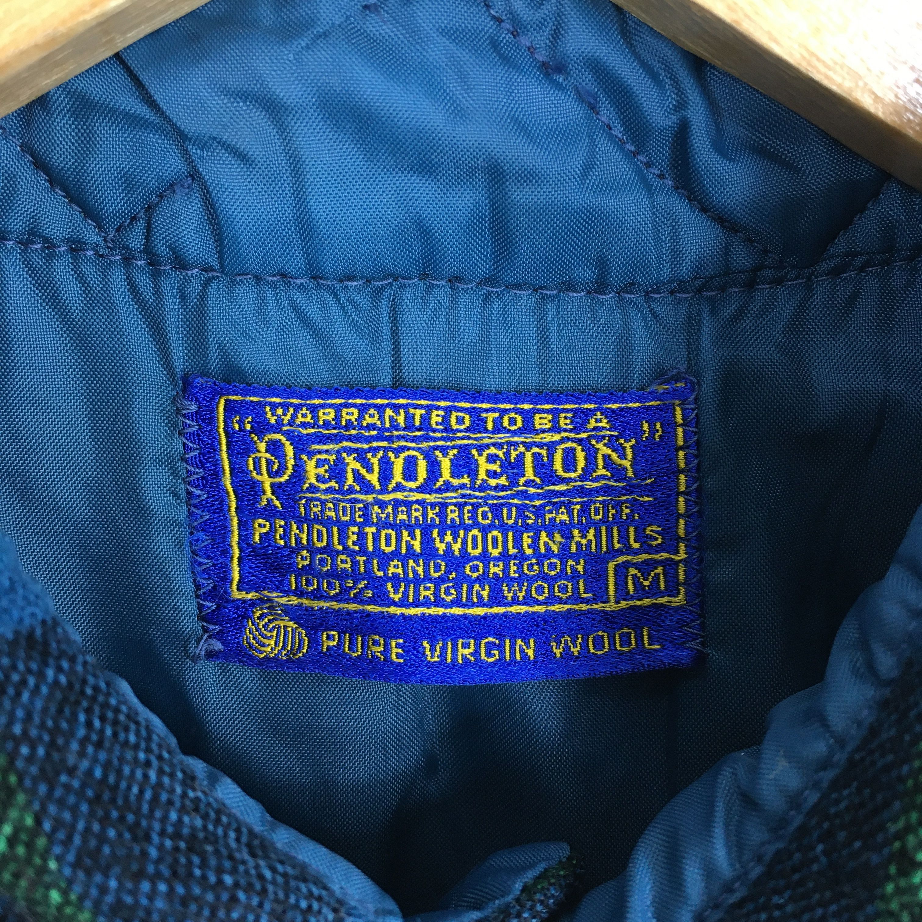 Flannel × Pendleton × Vintage Pendleton Plaid Shadow Blue Checkered Wool Flannel Shirt M Size US M / EU 48-50 / 2 - 4 Thumbnail