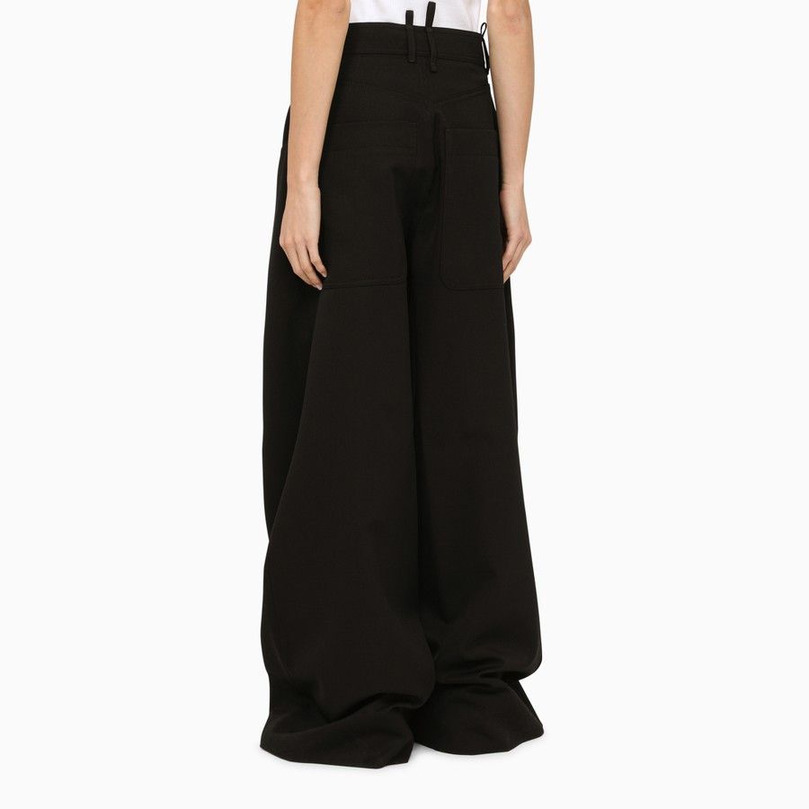 The Attico o1d2blof1024 Oversize Wool Trouser in Black Size 27" / US 4 / IT 40 - 4 Thumbnail