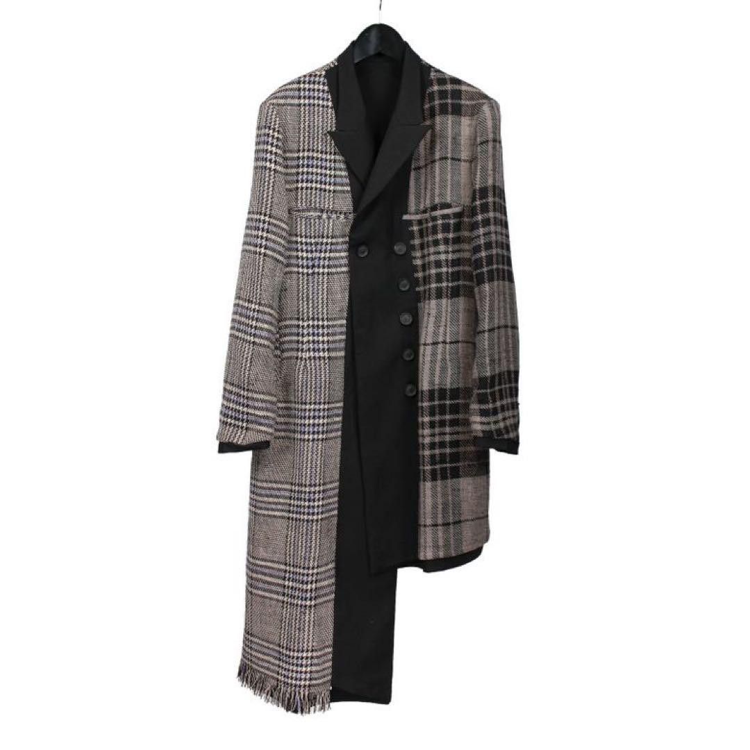image of Yohji Yamamoto Pour Homme 20Aw Reversible Jacket in Check, Men's (Size Medium)