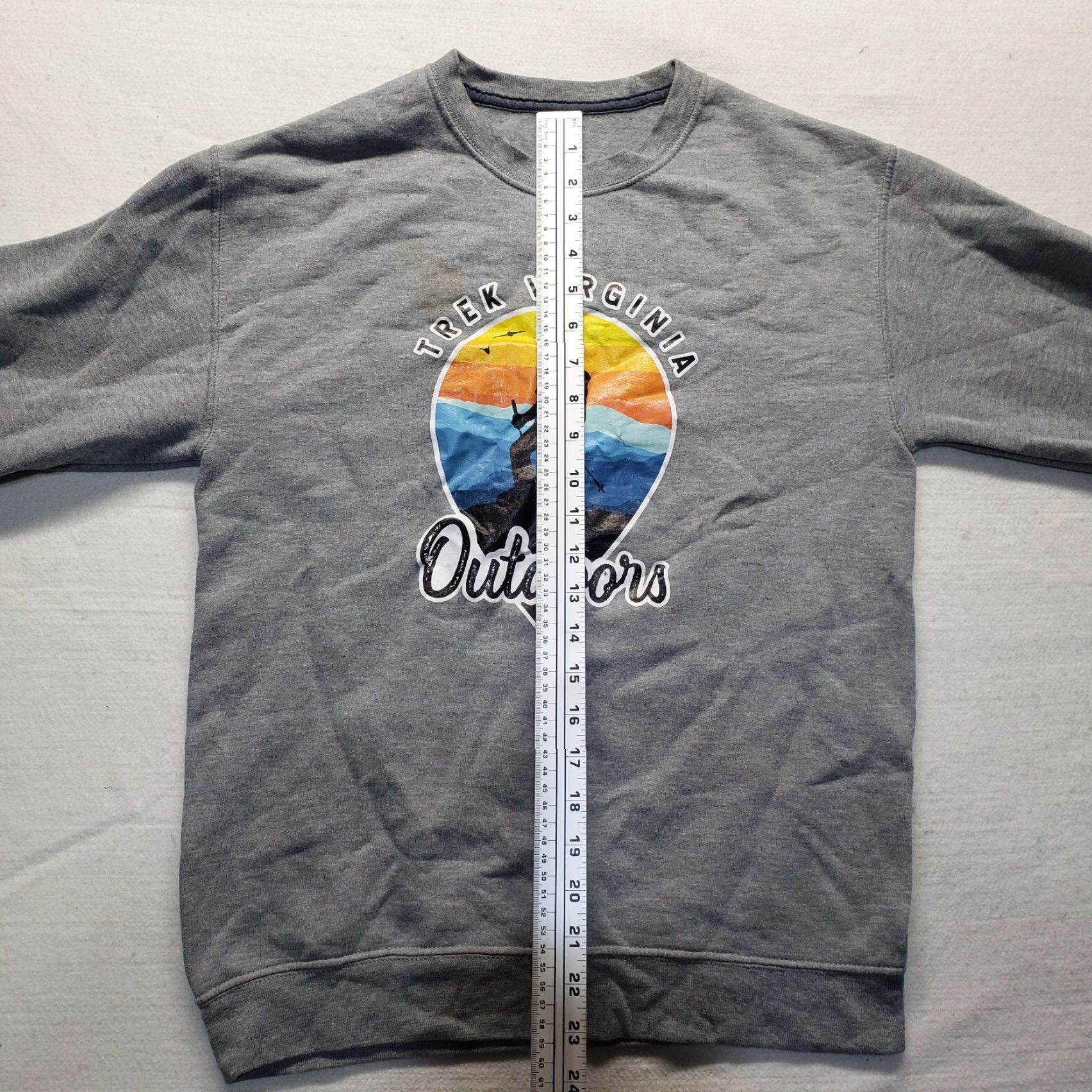 Vintage VINTAGE Unbranded Sweatshirt Pullover College Outdoor Gray S Men's Small Crew Neck Hooded Embroidered Logo Sweatshirt Size US S / EU 44-46 / 1 - 6 Thumbnail