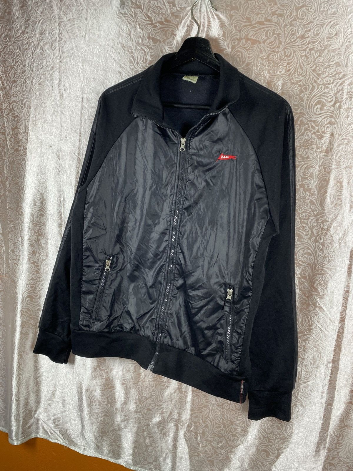 Japanese Brand Vintage RAGS Track Jacket Black Full Zip Minimal Sportswear Size US M / EU 48-50 / 2 - 4 Thumbnail