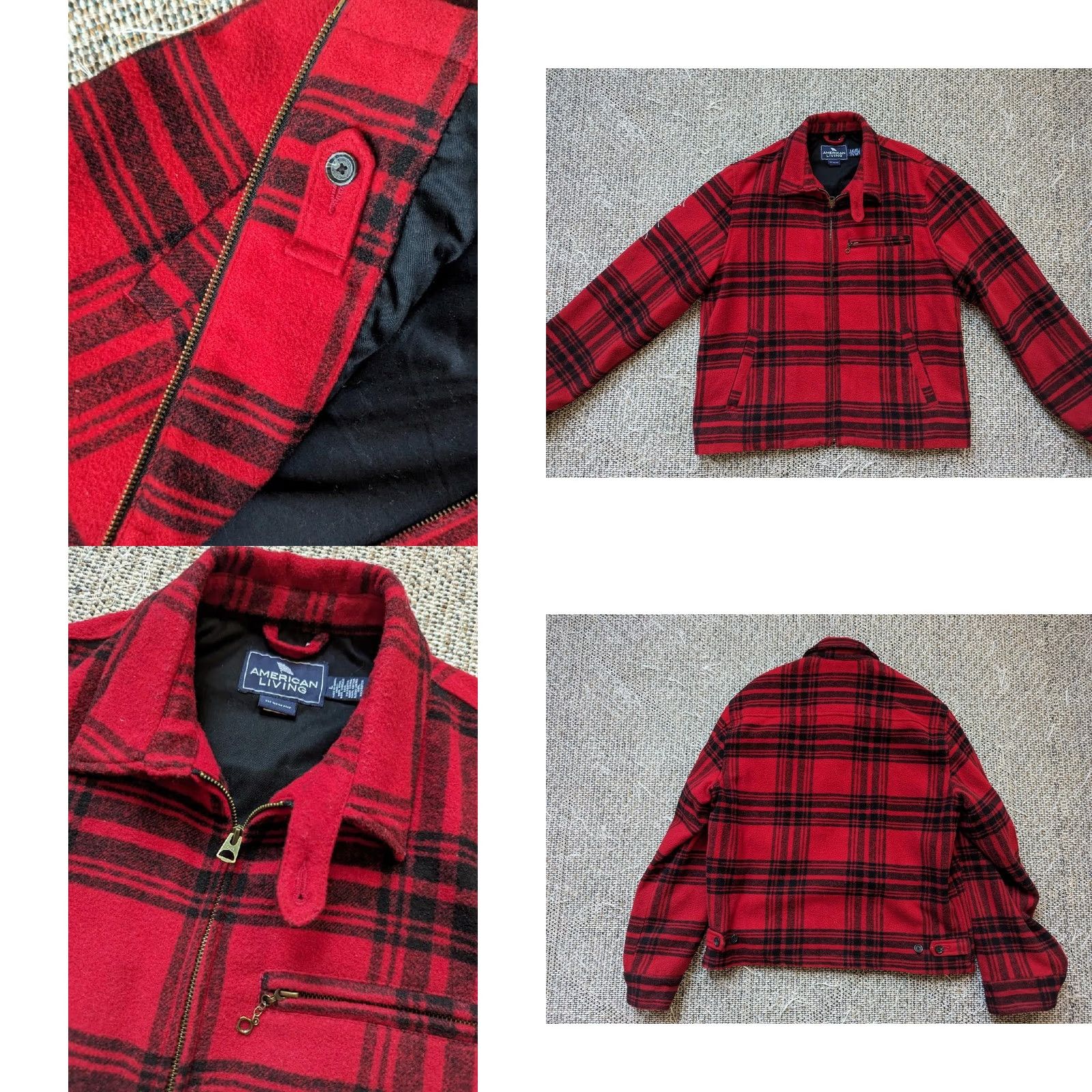 Vintage VINTAGE American Living by Ralph Lauren Buffalo Plaid Jacket Wool Wool Blend Coat Men L Red Buffalo Plaid Hunting Jacket Size US L / EU 52-54 / 3 - 8 Thumbnail