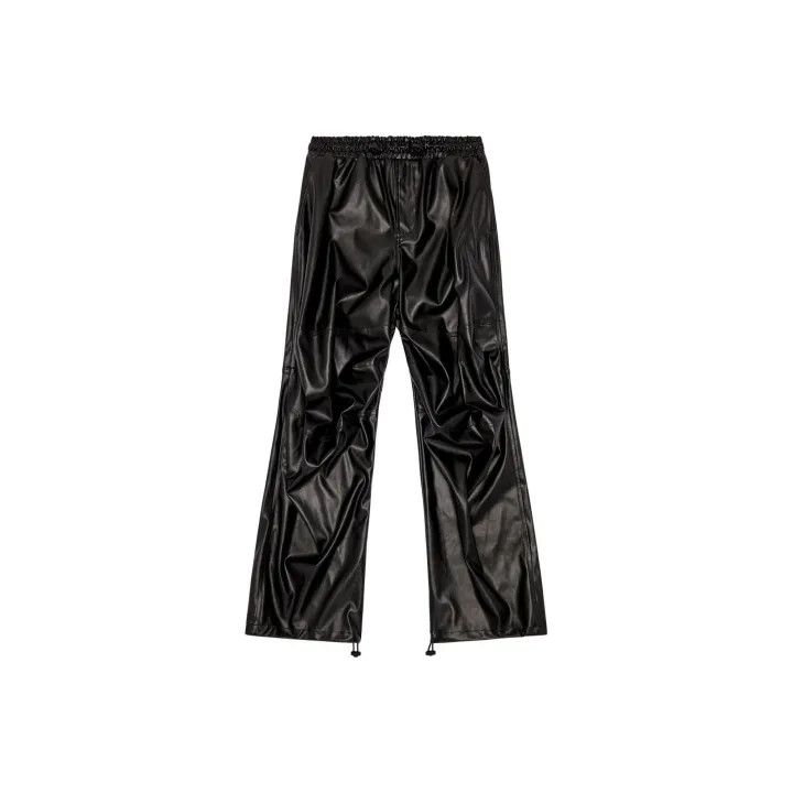Diesel Diesel Black Straight Leg Leather Pants 0079 Size US 44 / EU 60 - 1 Thumbnail
