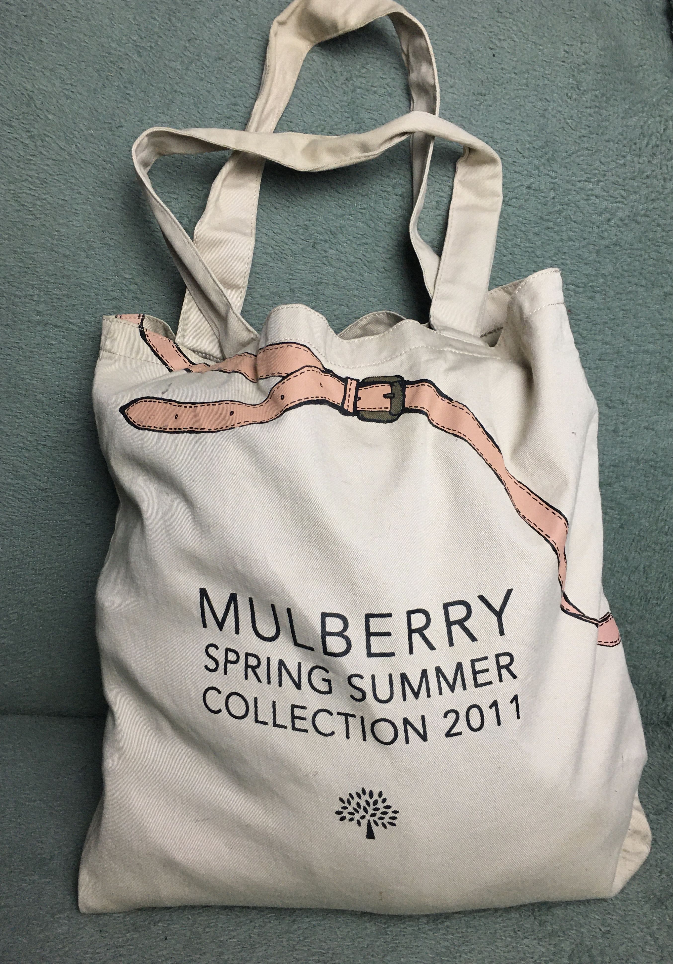 Mulberry RARE Mulberry Bunny Canvas Tote Bag S/S Collection 2011 Size ONE SIZE - 2 Thumbnail