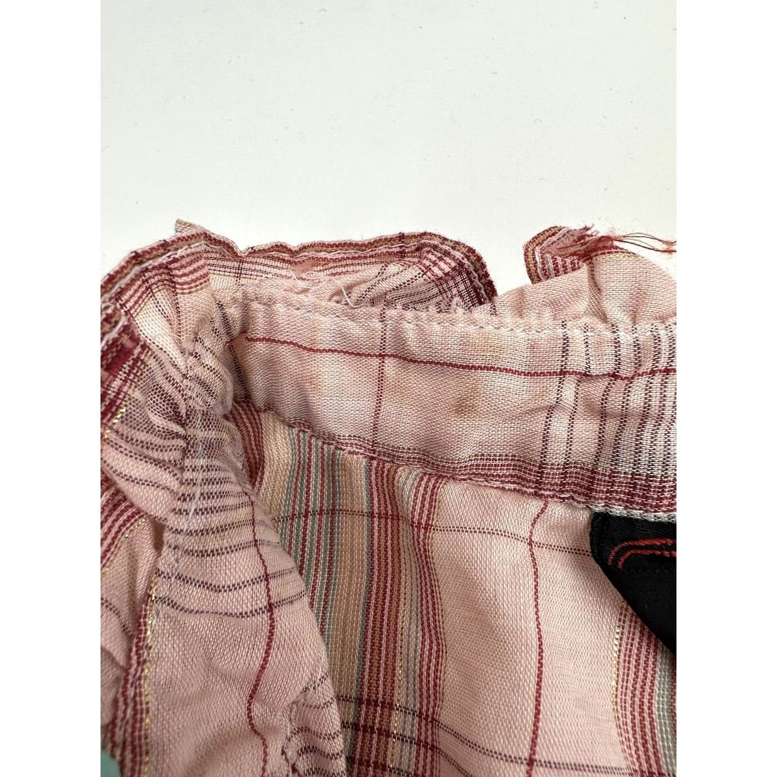 Pinko Womens Selection Shirt Size 7/8 Pink Plaid Long Sleeve Button Up Size M / US 6-8 / IT 42-44 - 4 Thumbnail