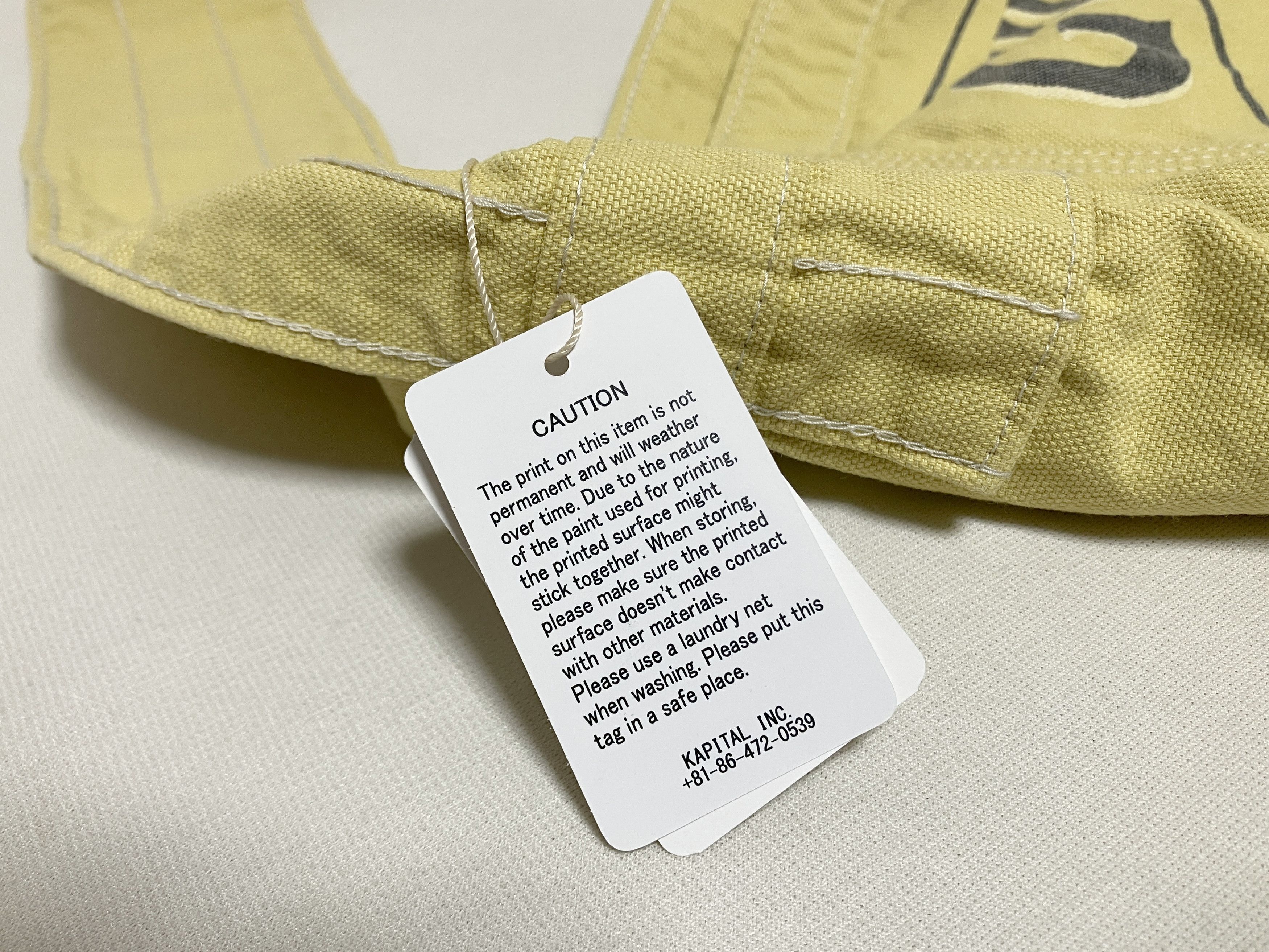 Kapital Kapital CANVAS NEWSPAPER BAG (GUIDING LIGHT) light yellow Size ONE SIZE - 5 Thumbnail