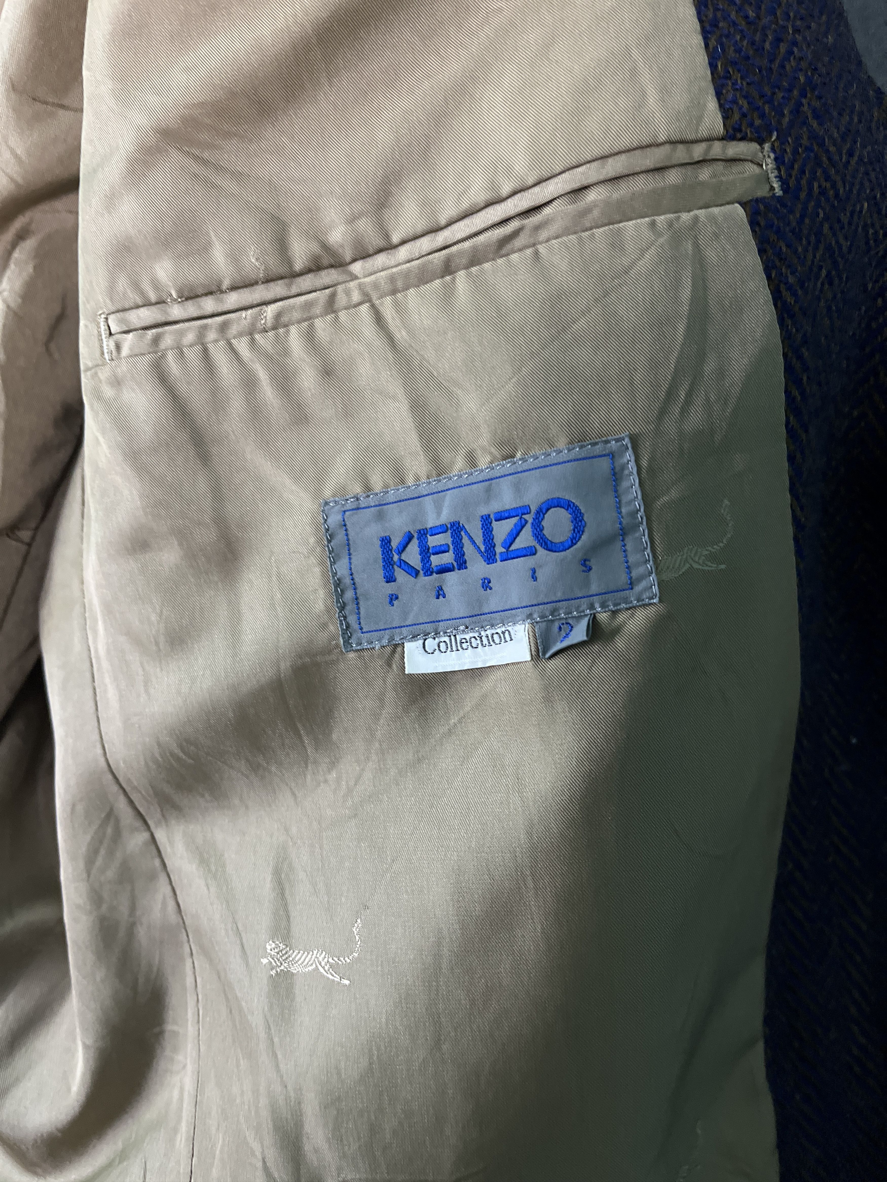 Kenzo Vintage Kenzo Herringbone Wool Jacket Made in Japan Size 42R - 9 Thumbnail