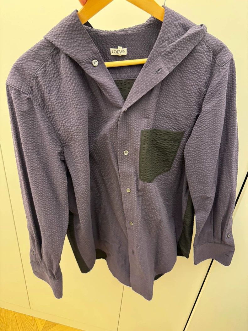 Loewe Loewe size M Boys' seersucker shirt Size US XXS / EU 40 - 1 Thumbnail