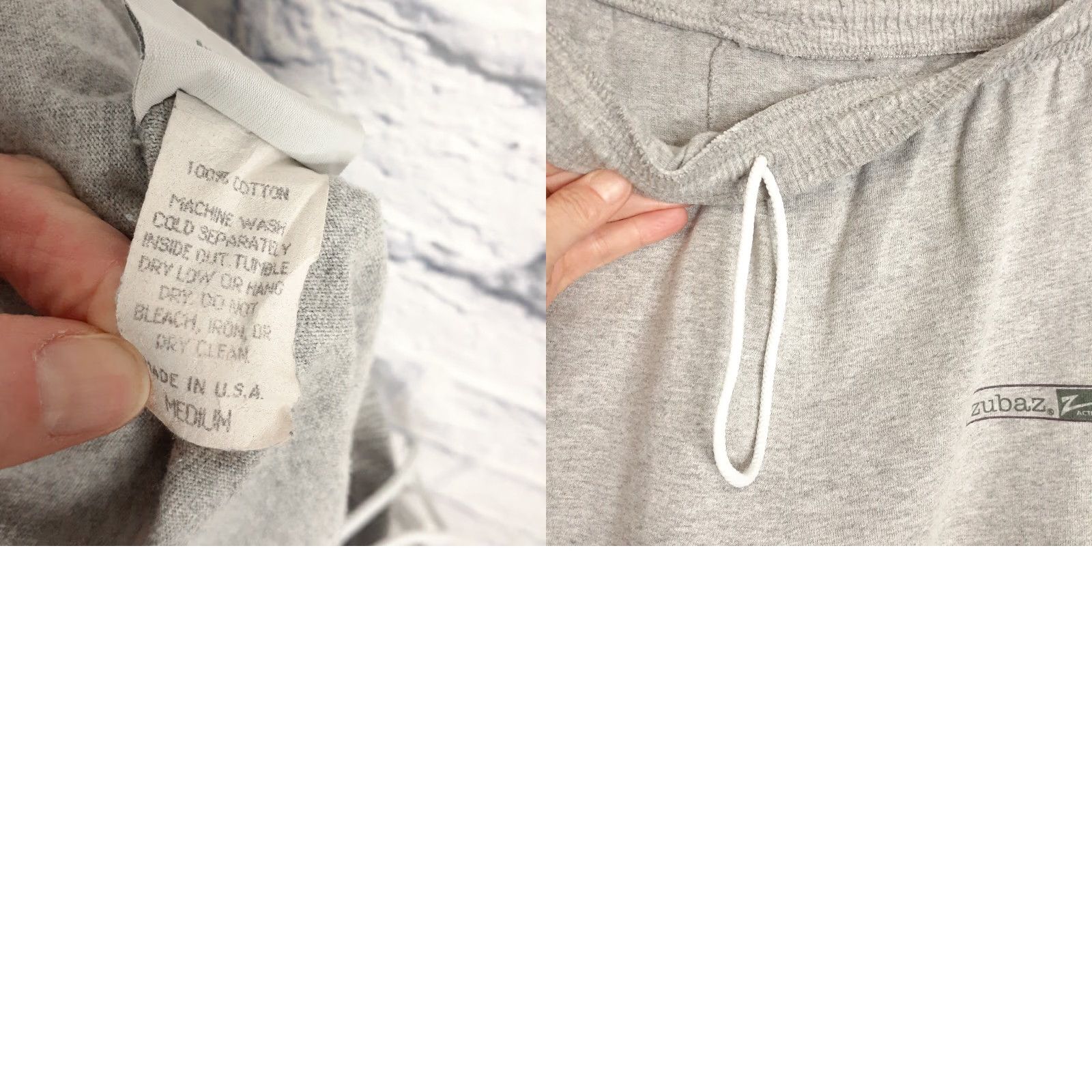 Vintage VINTAGE Zubaz Sweatpants Pants Drawstring Pockets Gray USA Small 28x28 Mens Slim/Tapered Inseam 28in Utility Size US 29 - 9 Thumbnail