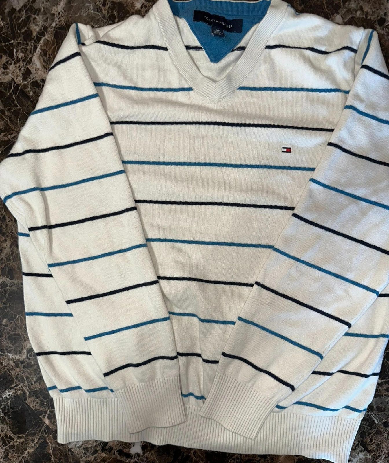 Tommy Hilfiger Preppy Stripe Sweater – Tommy Hilfiger SM/P, Minor Tear Size S / US 4 / IT 40 - 7 Thumbnail