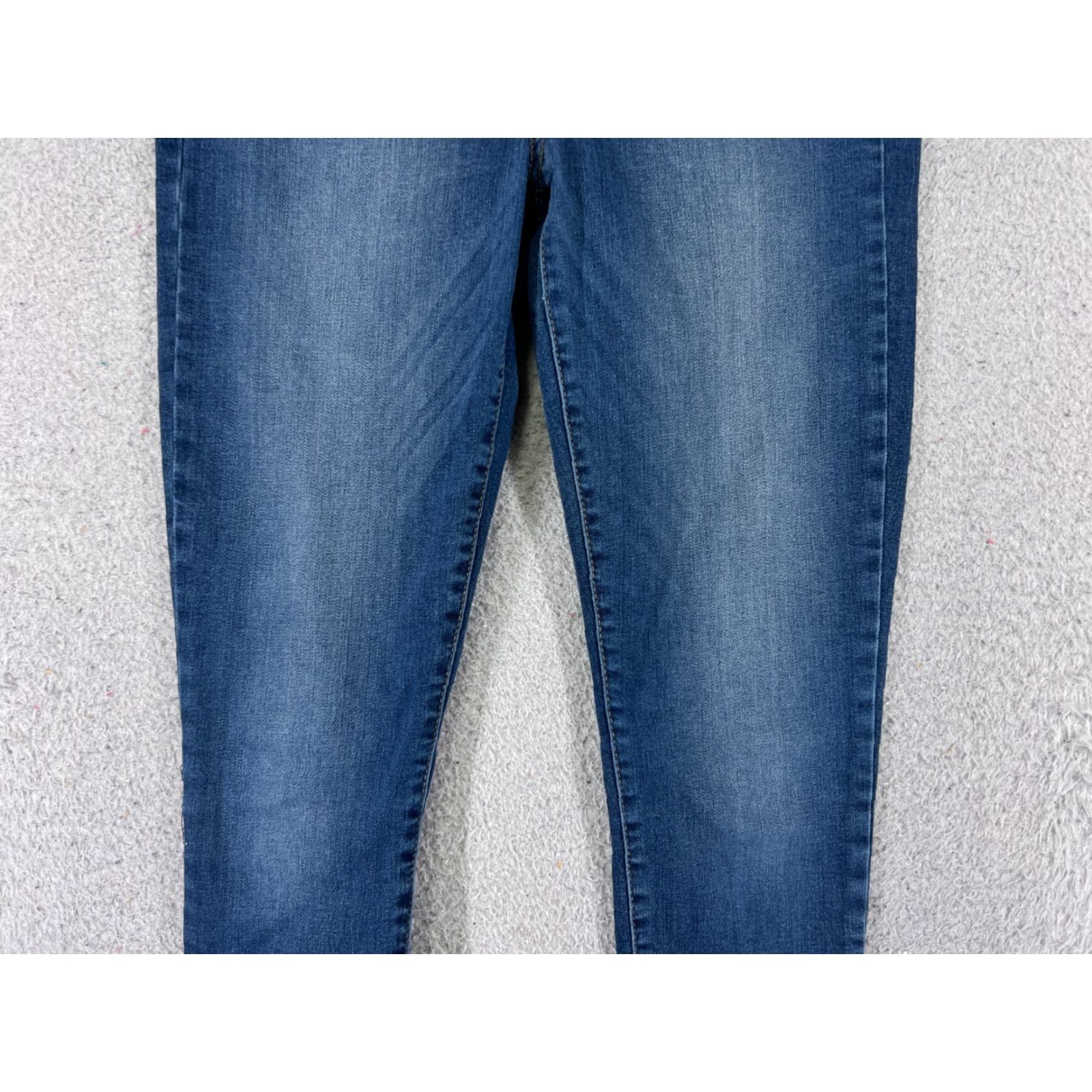 Vintage Mudd Jeans Women 5 Blue Denim Skinny FLX Stretch High Rise 24x28 Cotton Blend Regular 5-Pocket Distressed Comfort Pockets Button USA Vintage: No Size 27" / US 4 / IT 40 - 3 Thumbnail