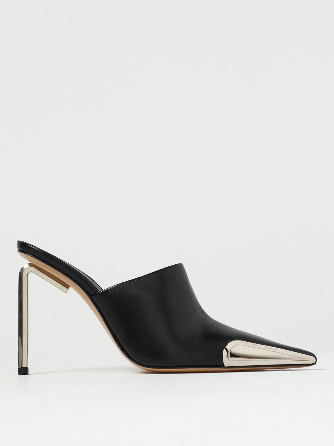 Off-White o1y1225 Leather Mules in Black Size US 8 / IT 38 - 1 Thumbnail