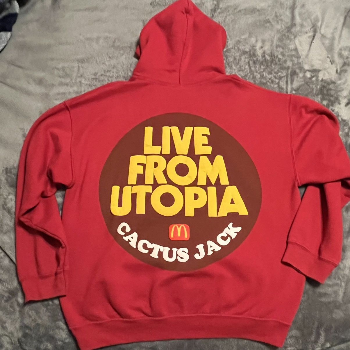 Travis Scott Cactus Jack X Mcdonalds Hoodie Red Size US M / EU 48-50 / 2 - 2 Thumbnail