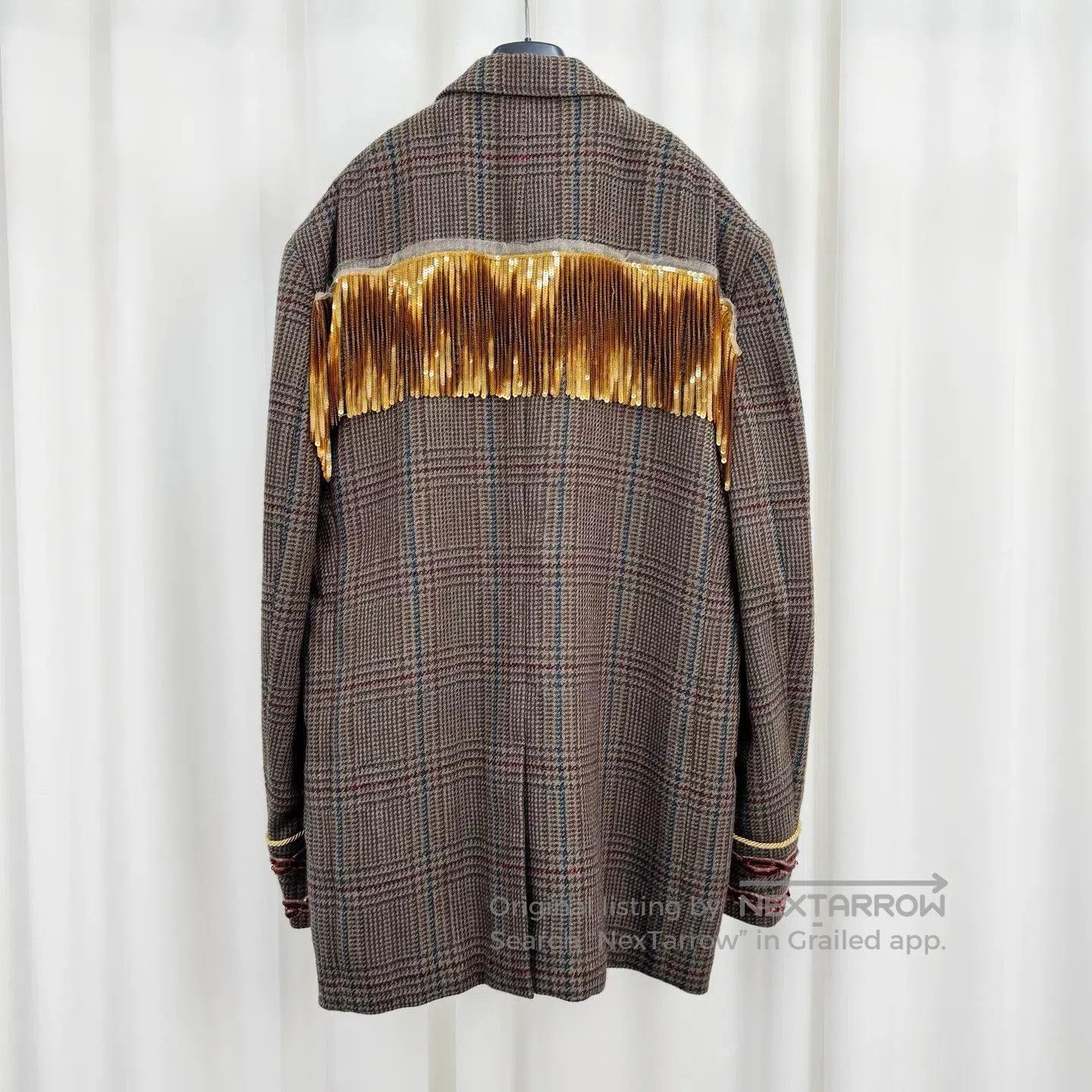 Gucci gucci sequin tassel wool plaid blazer. Size US L / EU 52-54 / 3 - 2 Thumbnail
