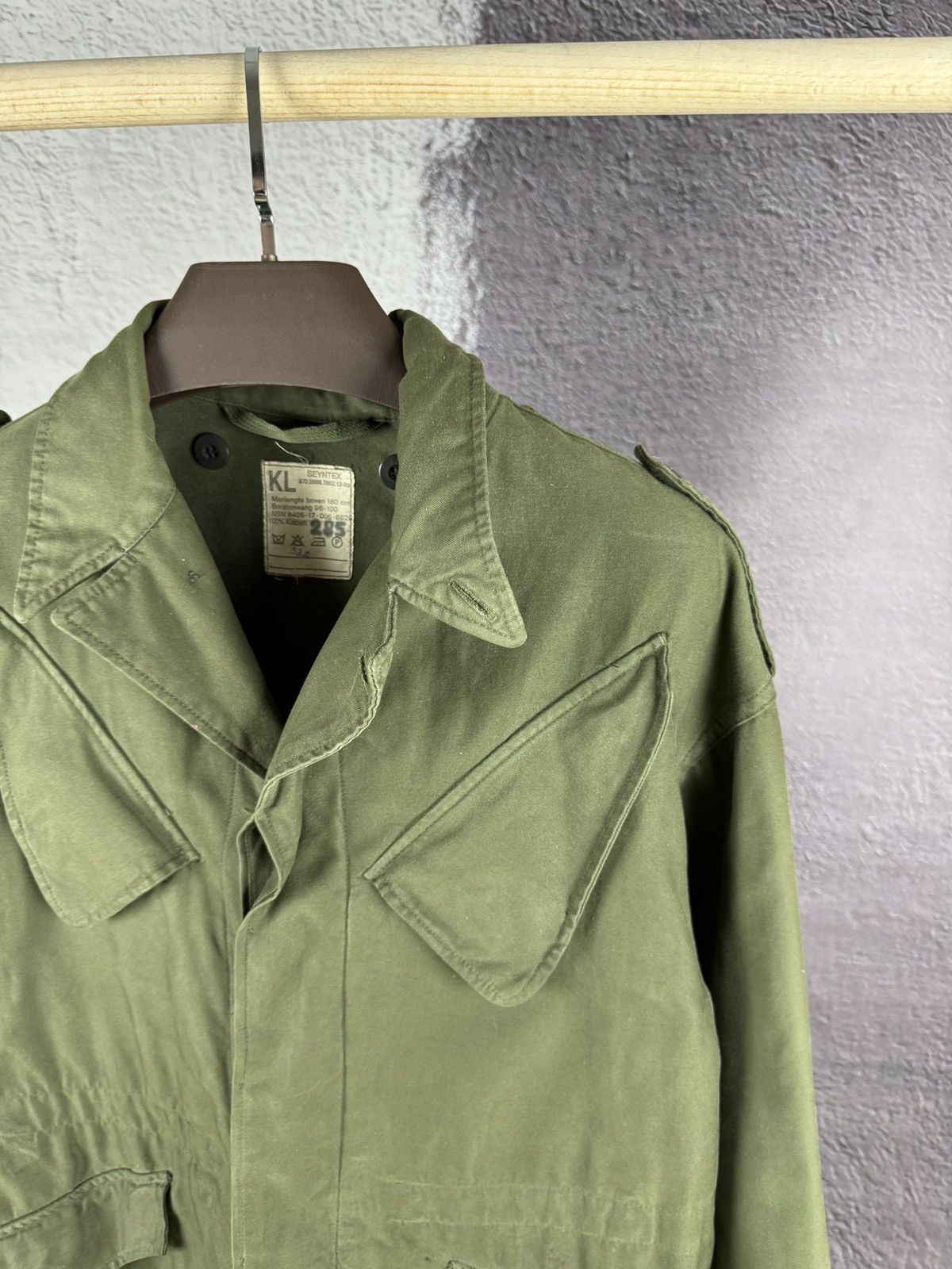 Vintage Vtg✅80’s Dutch Nethelands Army KL Seyntex Green Jacket Size US L / EU 52-54 / 3 - 4 Thumbnail