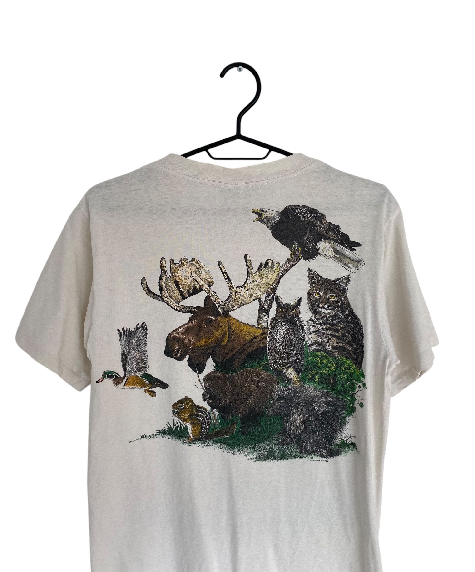 Vintage 1989 Animal print doublesided single stitch tee Size US M / EU 48-50 / 2 - 7 Thumbnail