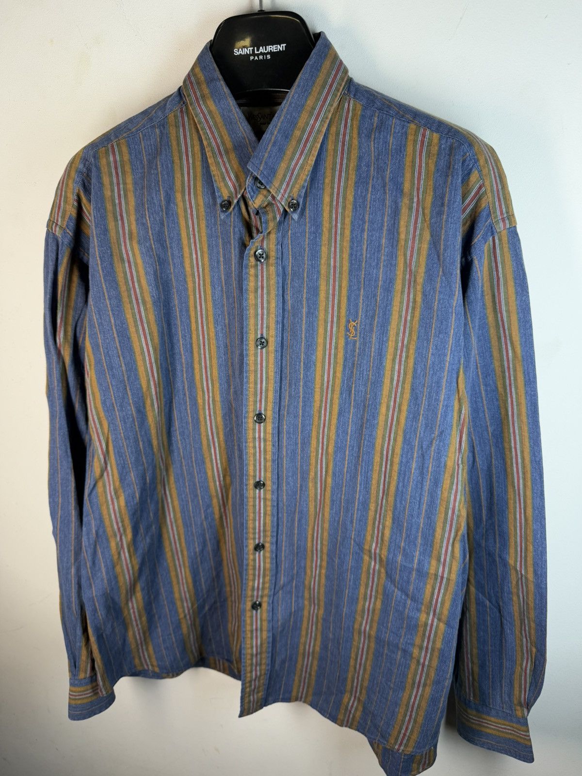 Yves Saint Laurent YSL Shirt Cotton Logo Soft Size US L / EU 52-54 / 3 - 17 Thumbnail