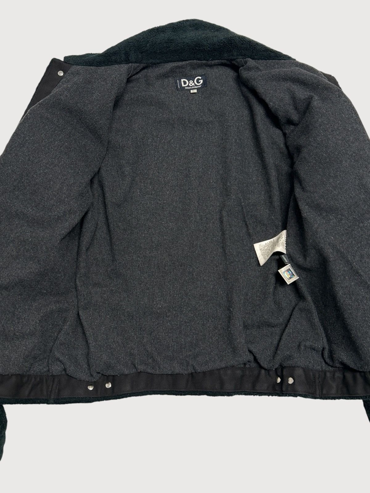 Dolce & Gabbana FW2001 Faux Shearling Trucker Jacket Size US L / EU 52-54 / 3 - 3 Thumbnail