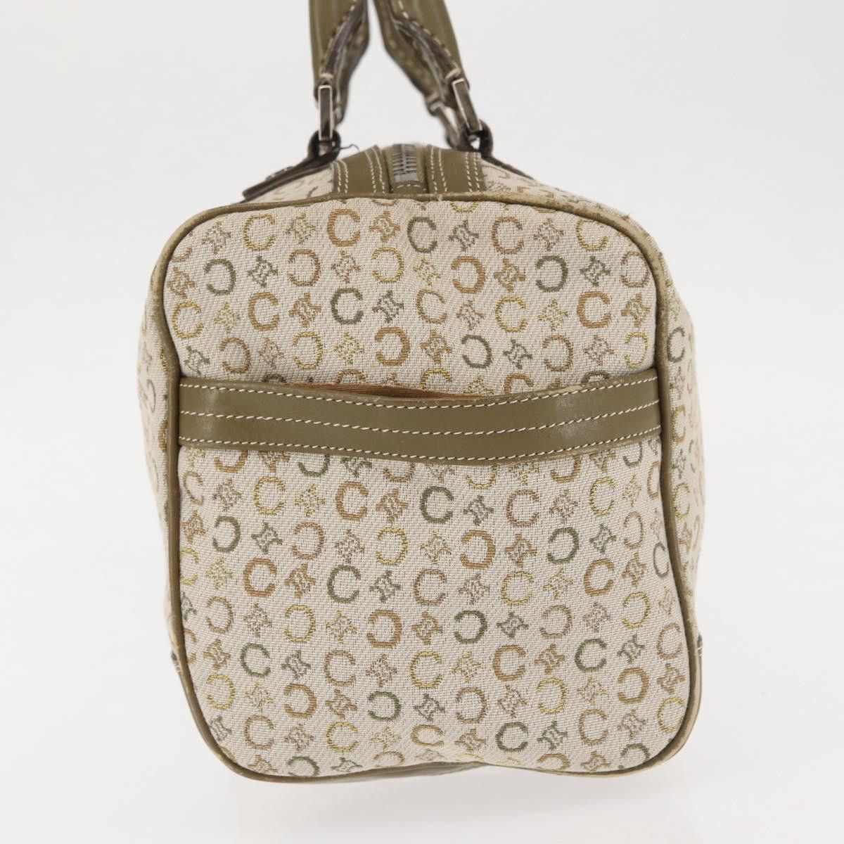 Celine CELINE C Macadam Canvas Hand Bag Beige Silver Size ONE SIZE - 4 Thumbnail