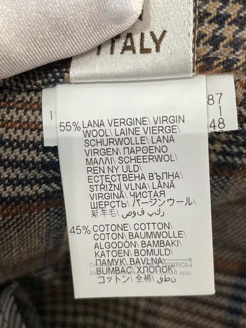 Brunello Cucinelli Brunello Cucinelli Caramel Plaid New Wool Long Trousers Size 27" / US 4 / IT 40 - 7 Thumbnail