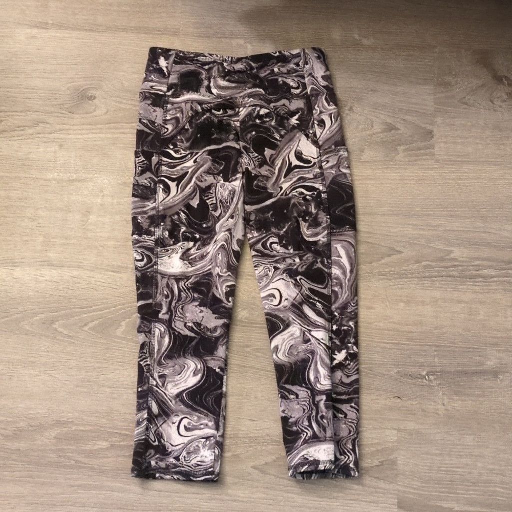 Other Zuda Black Marble Leggings Size XSP Size 24" / US 00 / IT 34 - 2 Thumbnail