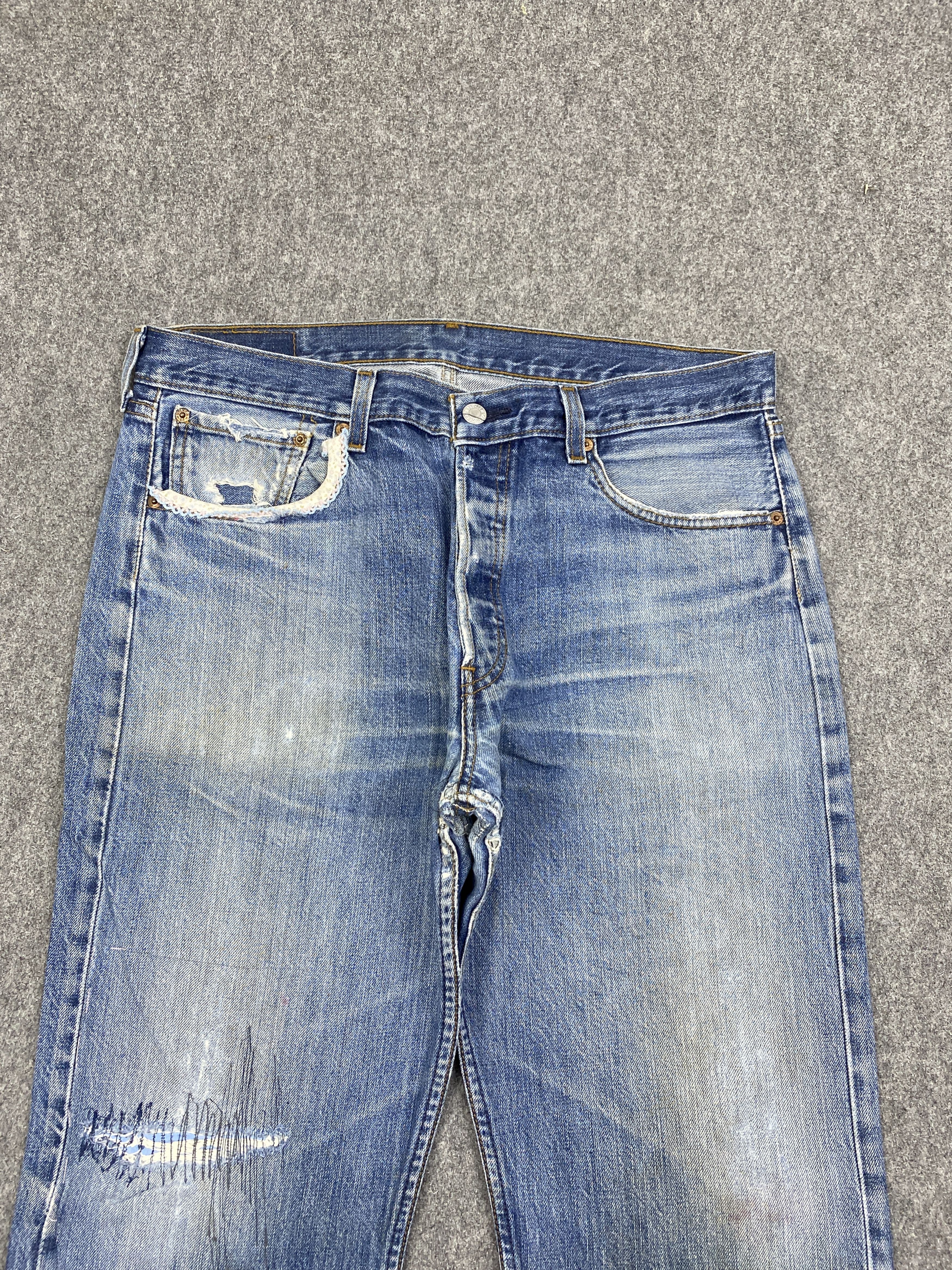 Levi's Vintage Dirty Distressed levis 501 Jeans DP2832 Size US 33 - 2 Thumbnail