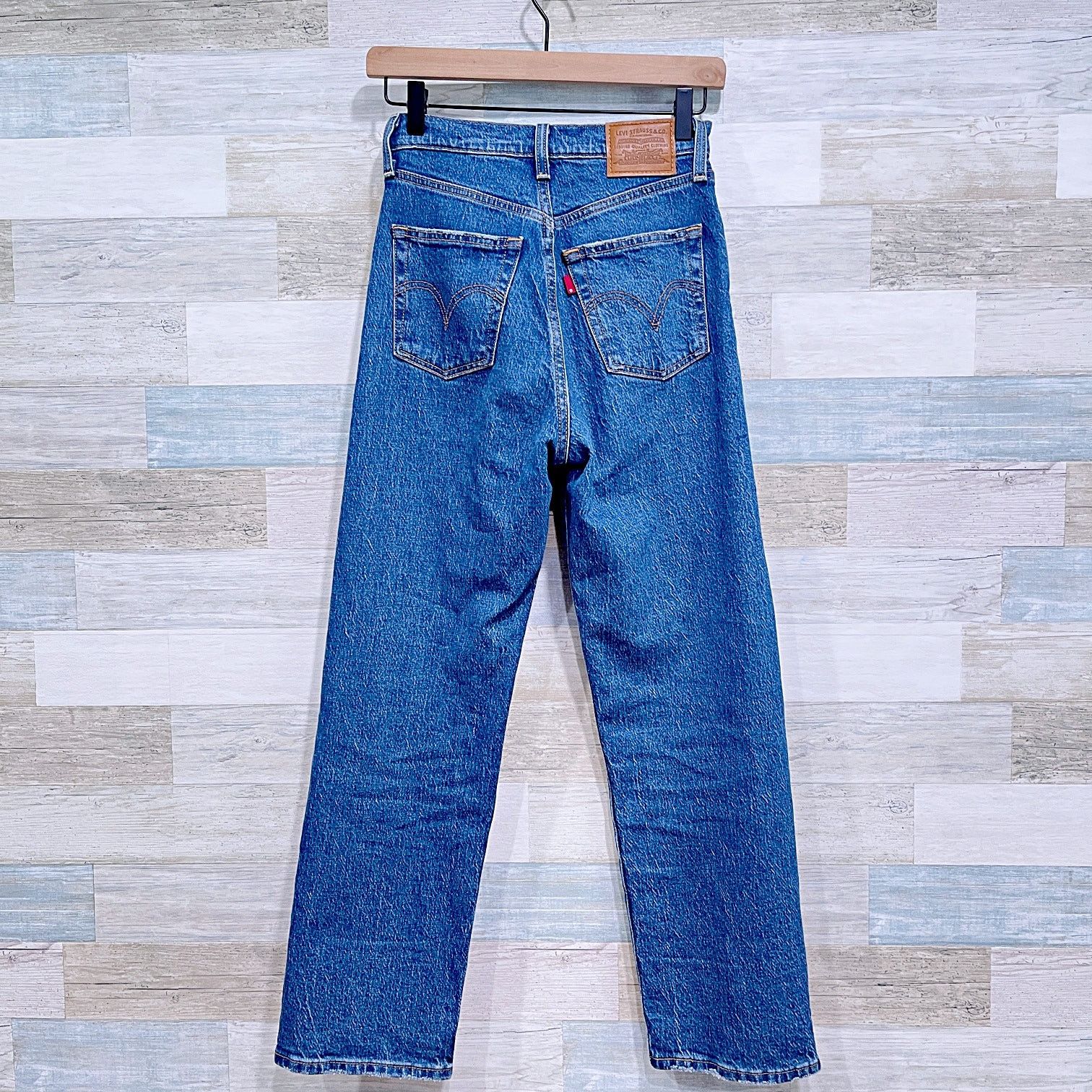 Levi's Levis Premium Ribcage Straight Ankle Jeans Blue Womens 24 Size 24" / US 00 / IT 34 - 5 Thumbnail