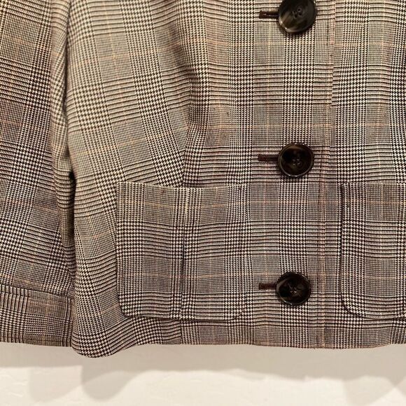 Anne Klein Anne Klein Wool Herringbone Fitted Blazer 8 Size M / US 6-8 / IT 42-44 - 3 Thumbnail