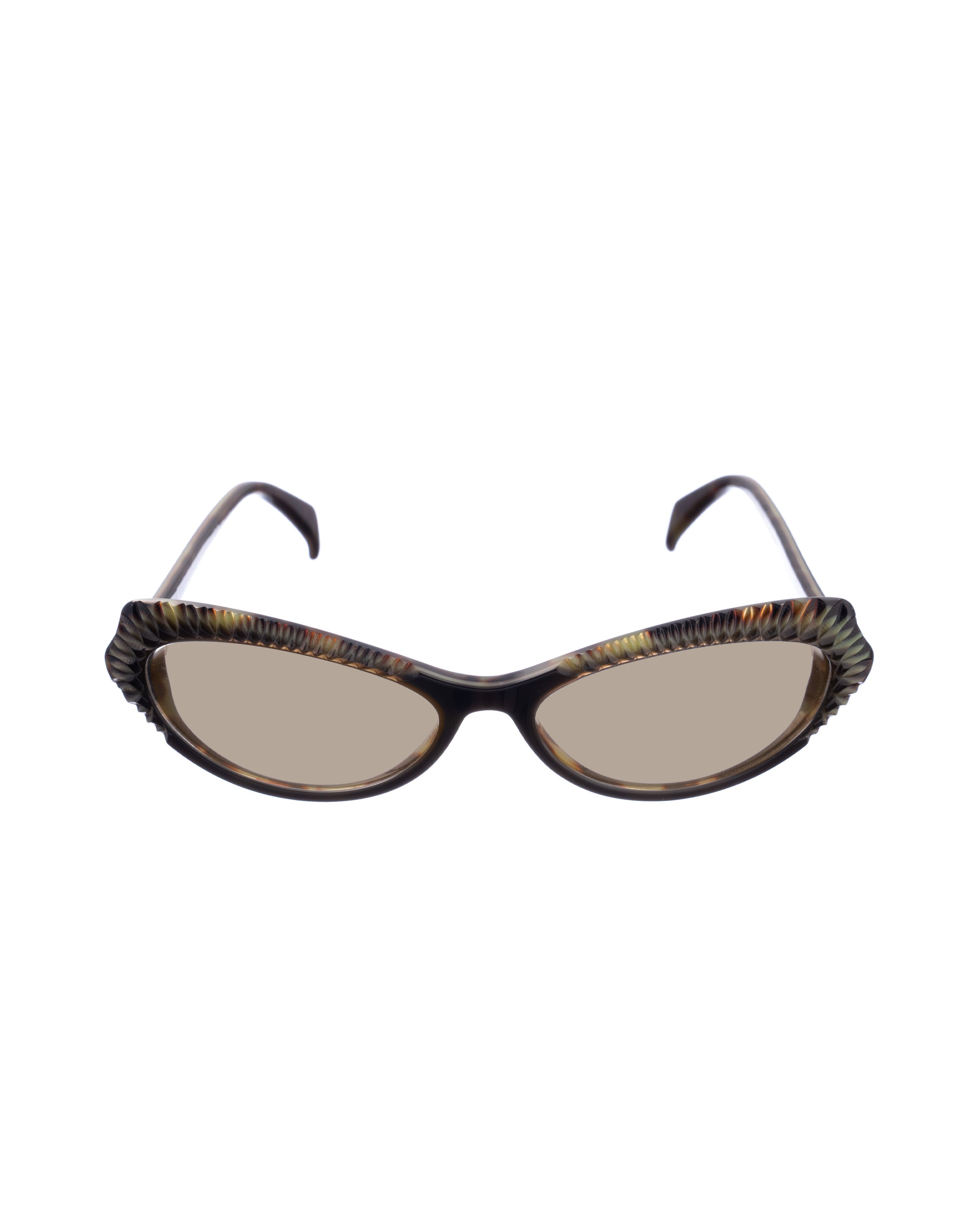 Alexander McQueen Alexander McQueen '90s Havana 3D Cat-Eye Sunglasses Size ONE SIZE - 1 Thumbnail