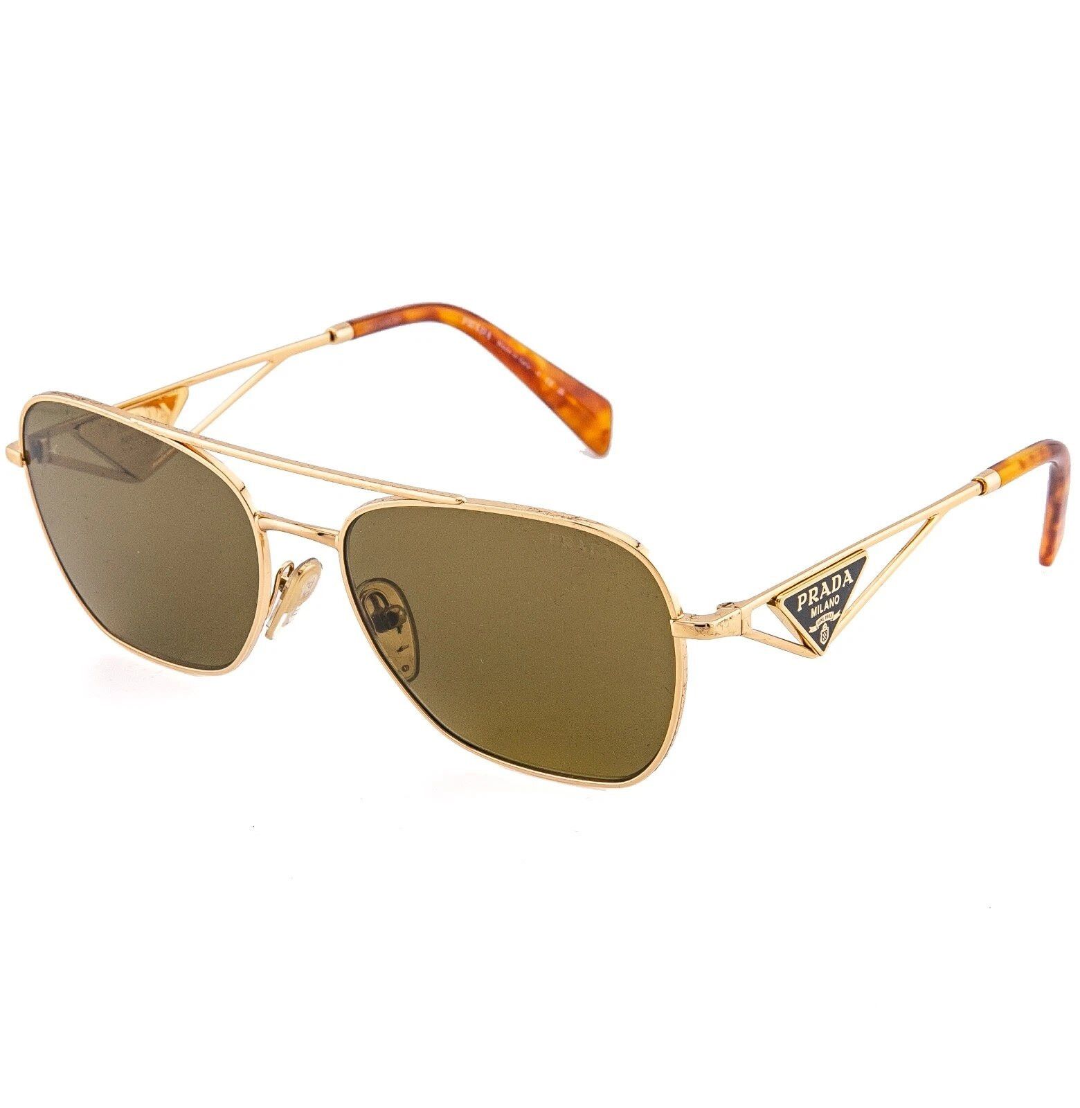 Prada PRADA A50 TAMPO Gold Brown Classic Triangle Logo PRA50S Size ONE SIZE - 3 Thumbnail