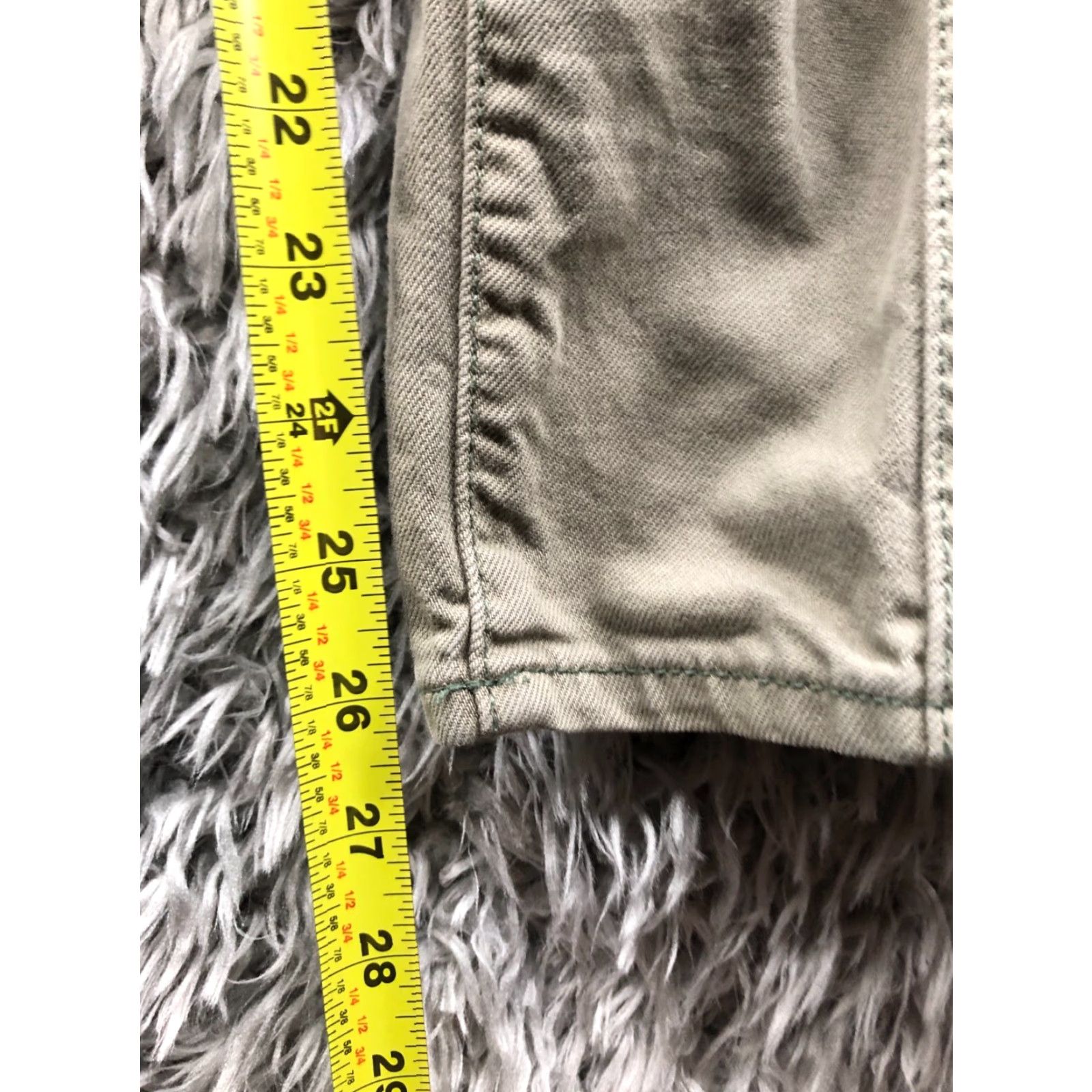 Old Navy Old Navy Beige Chino Pants Size 8 Womens Straight Rise Mid 27in Inseam Knit Polyester Elastic Pocket Button Front Flat Front Casual Formal Size 30" / US 8 / IT 44 - 3 Thumbnail