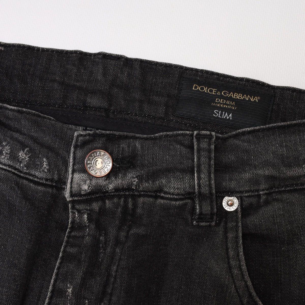 Dolce & Gabbana Dolce Gabbana Slim Grey Denim Jeans Distressed Size US 34 / EU 50 - 10 Thumbnail