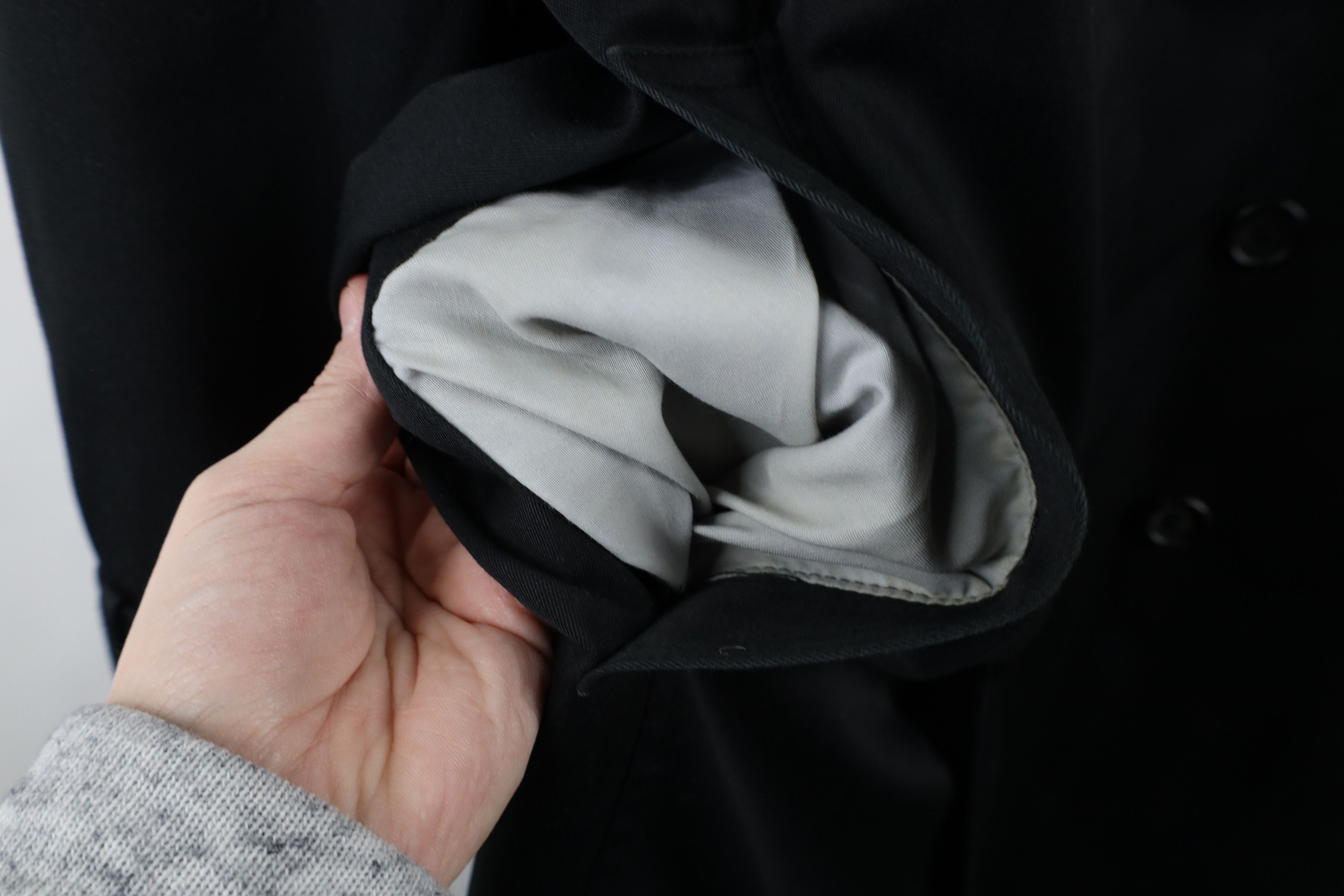Vintage Vintage 90s Streetwear Breasted Trench Coat Jacket Black Size US XL / EU 56 / 4 - 8 Thumbnail
