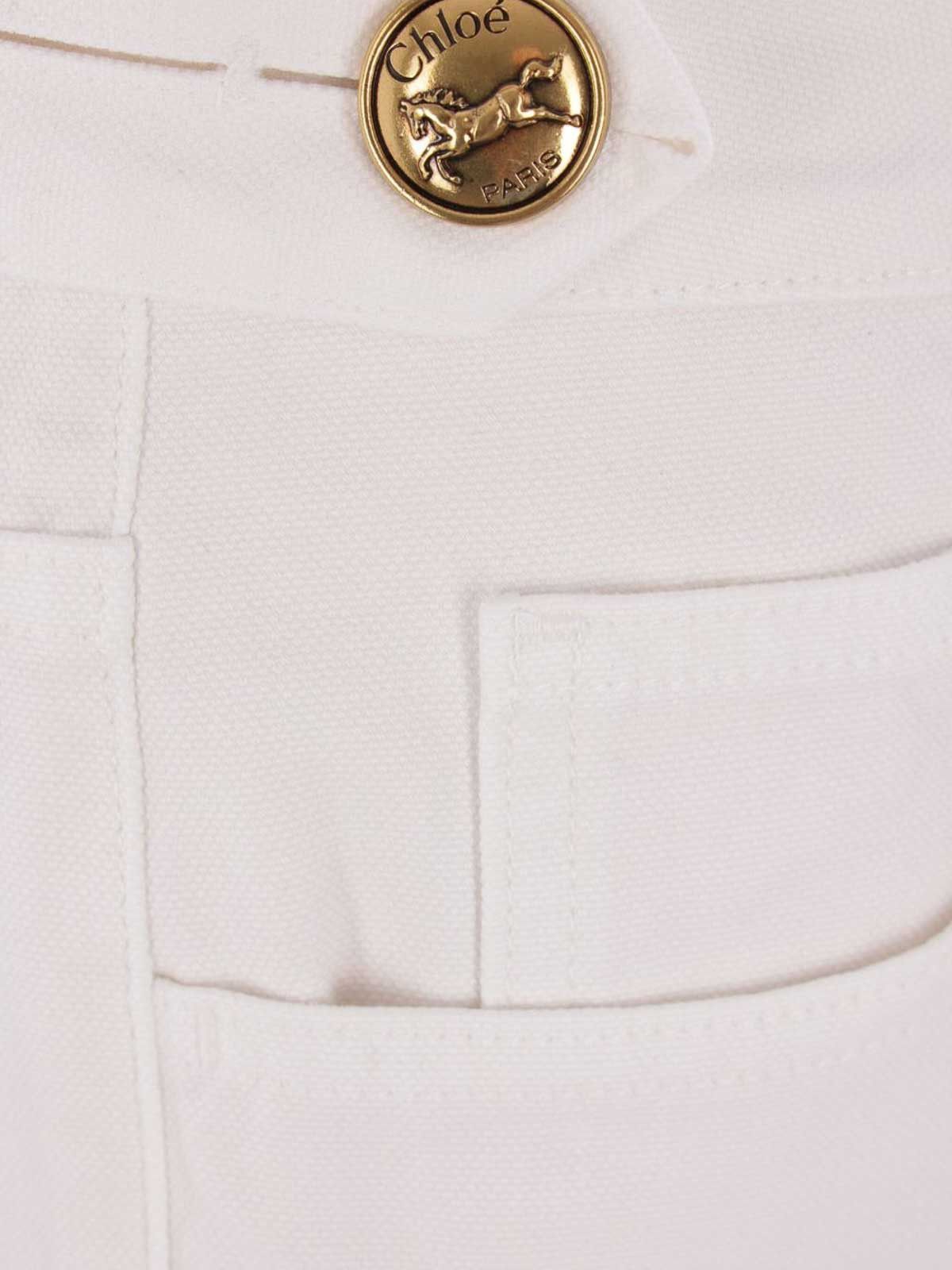 Chloe o1loc1c11125 Trousers in Iconic Milk Size 28" / US 6 / IT 42 - 2 Thumbnail