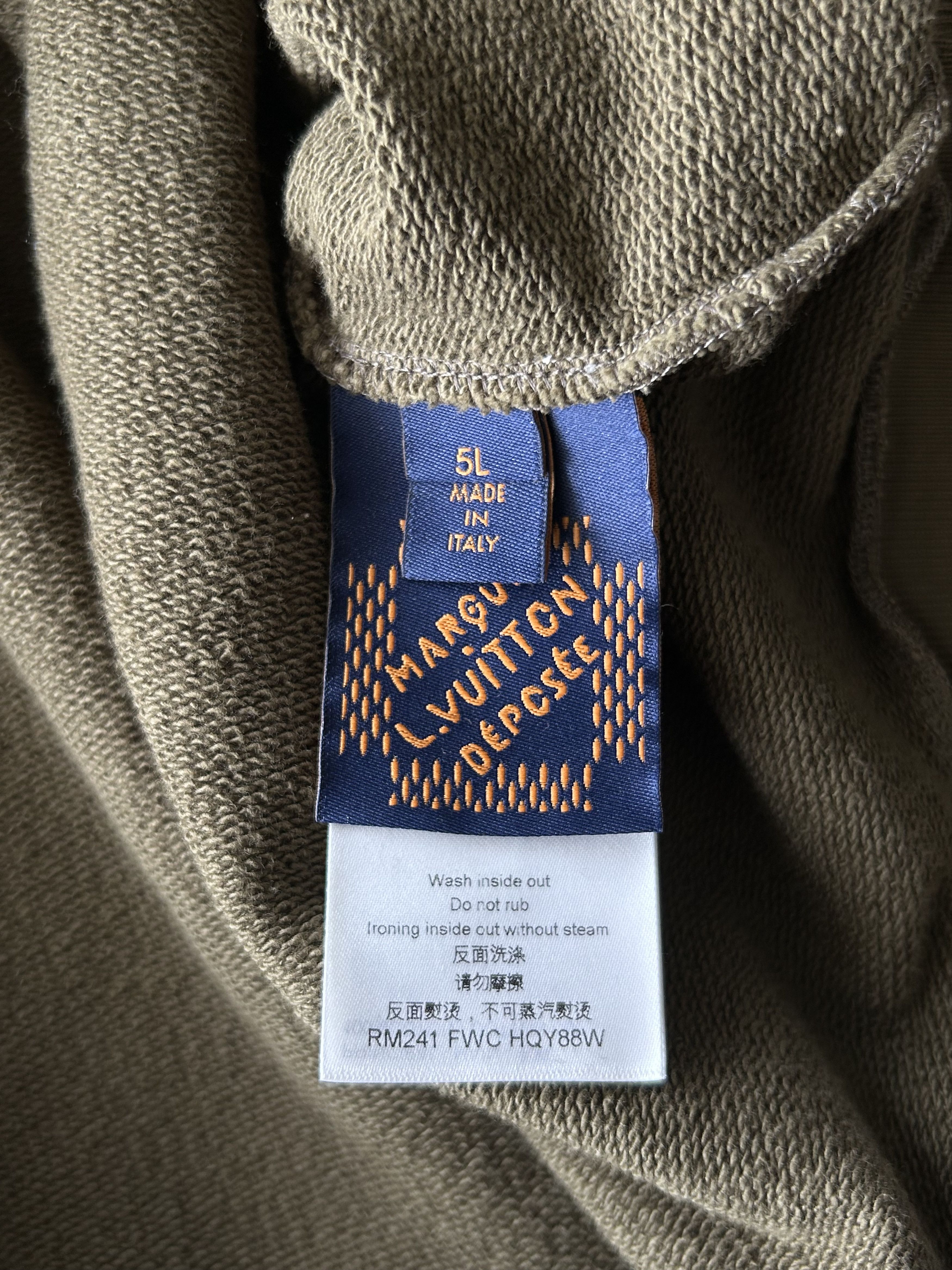 Louis Vuitton Louis Vuitton Khaki LVers Logo Sweater Size US XXL / EU 58 / 5 - 4 Thumbnail