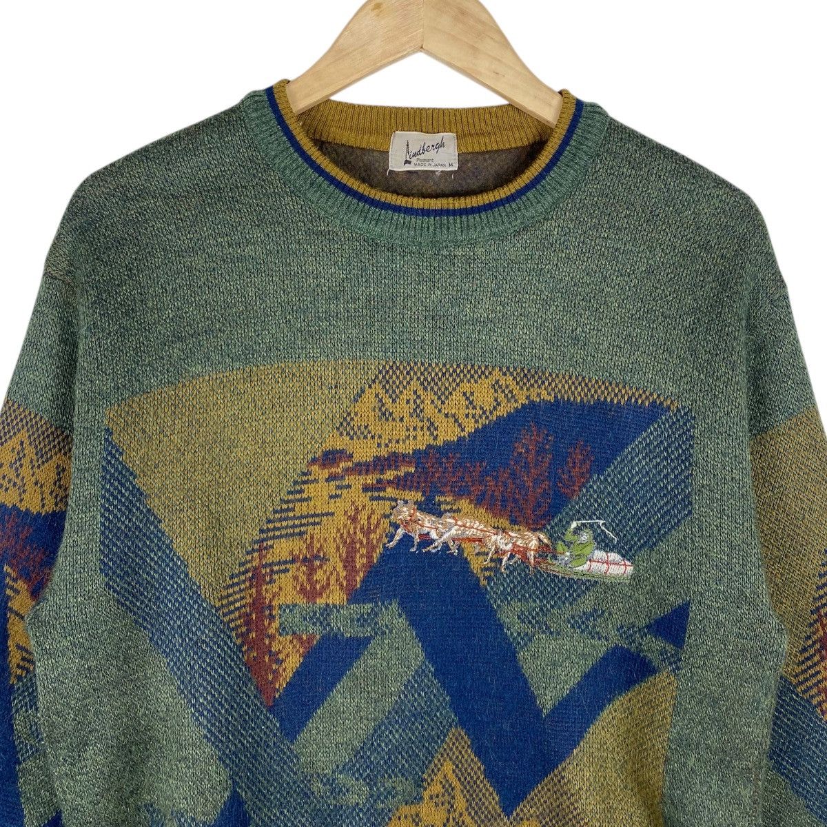 Aran Isles Knitwear Vintage 90s Lindbergh Horse Lanscape Embroidry Mohair Size US M / EU 48-50 / 2 - 4 Thumbnail